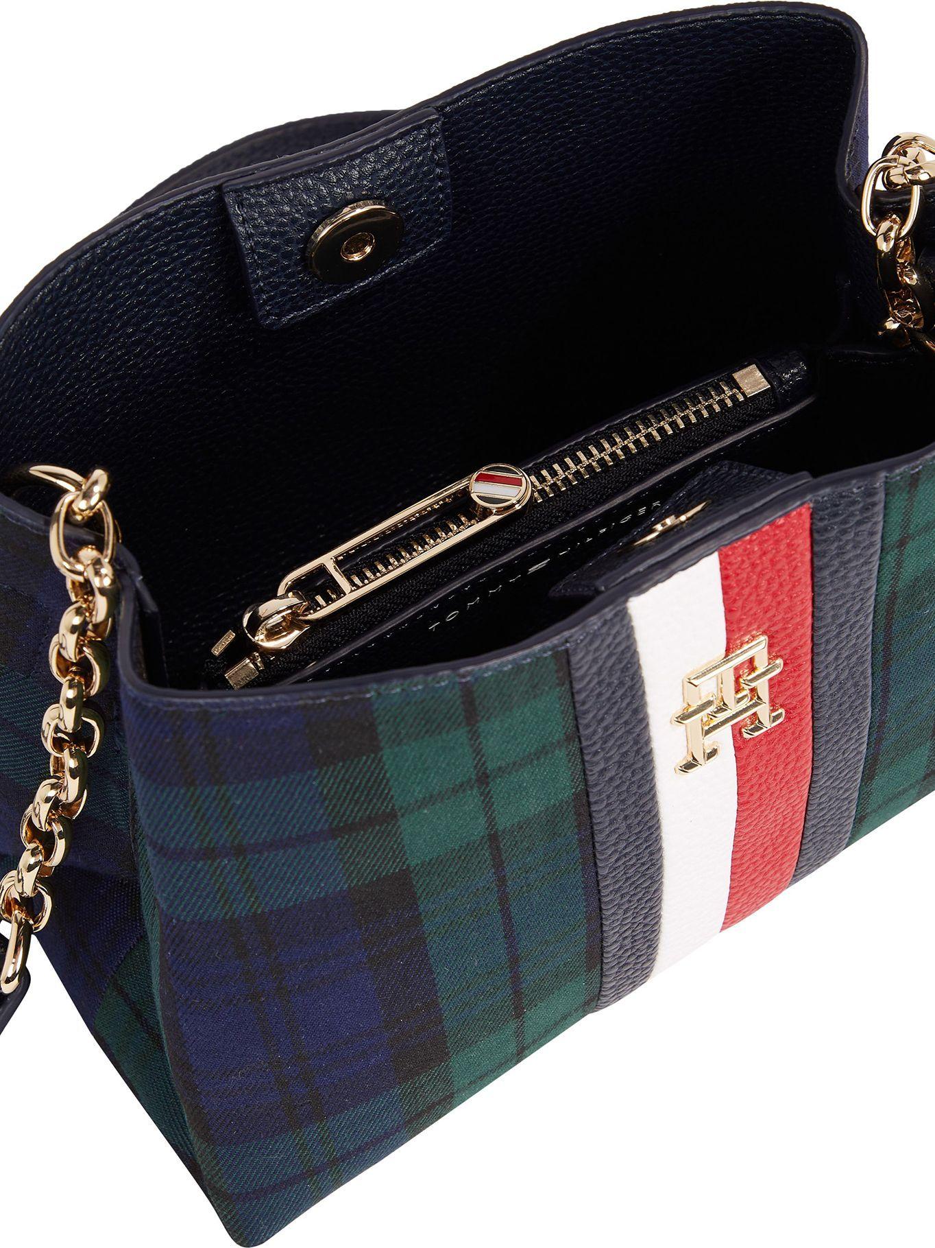 Cartera Crossover Emblem Check Azul Tommy Hilfiger-3