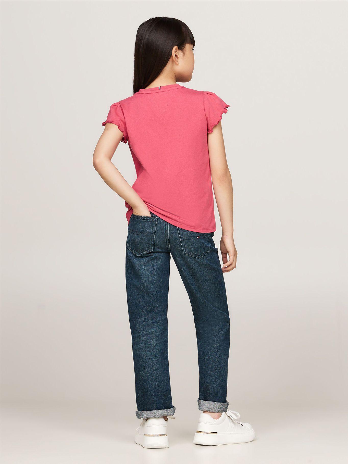 Polera De Niña Con Logo Metálico Rosado Tommy Hilfiger-2