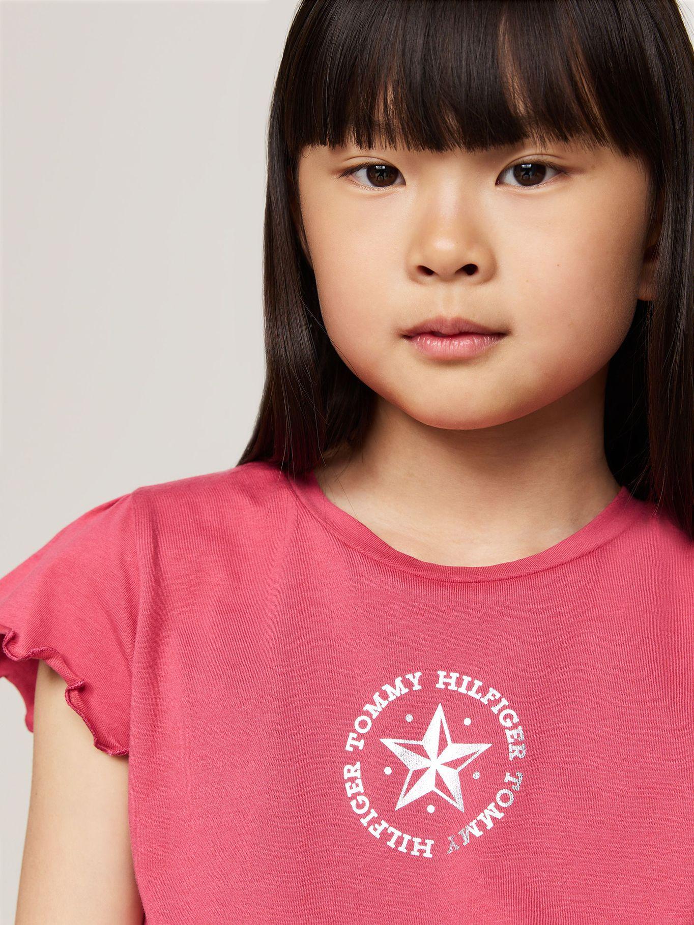 Polera De Niña Con Logo Metálico Rosado Tommy Hilfiger-3