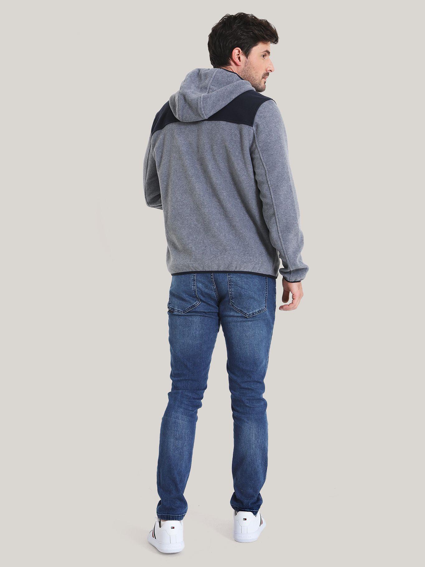 POLERÓN HOODIE DE POLAR CIERRE GRIS TOMMY HILFIGER-2