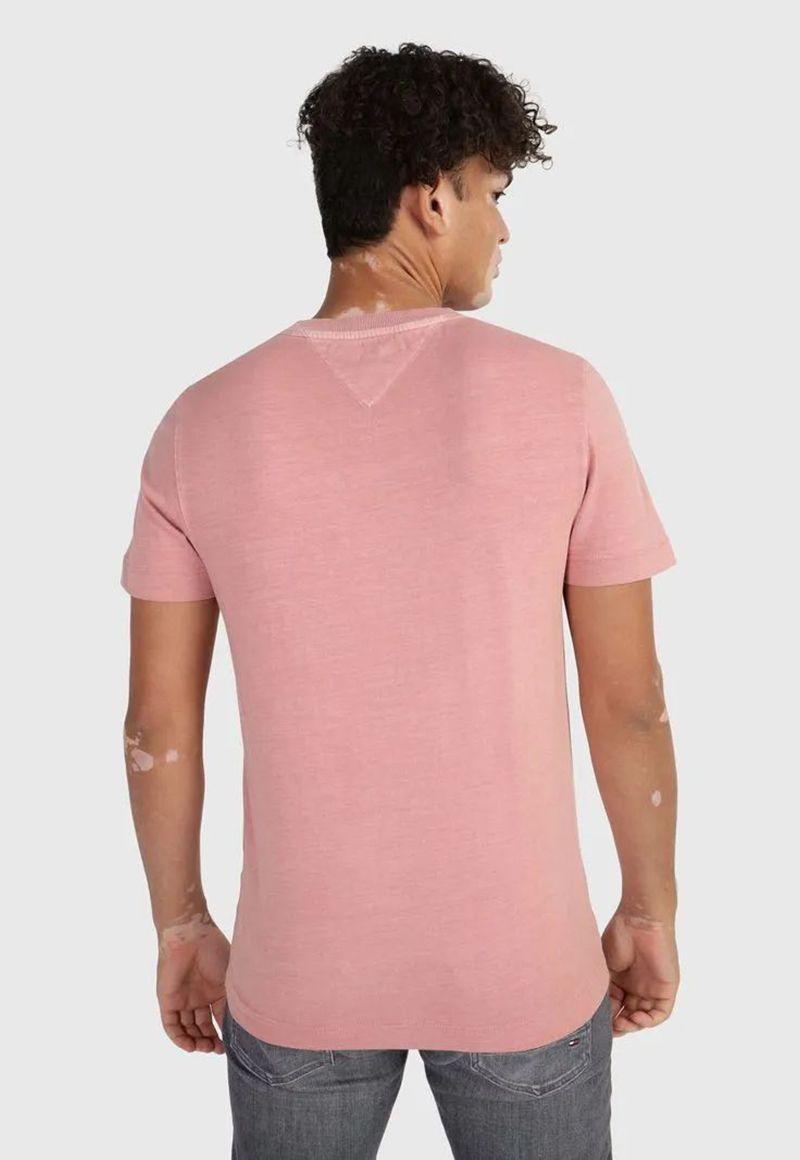 Polera Garment Dye Con Logo Rosado Tommy Hilfiger-2