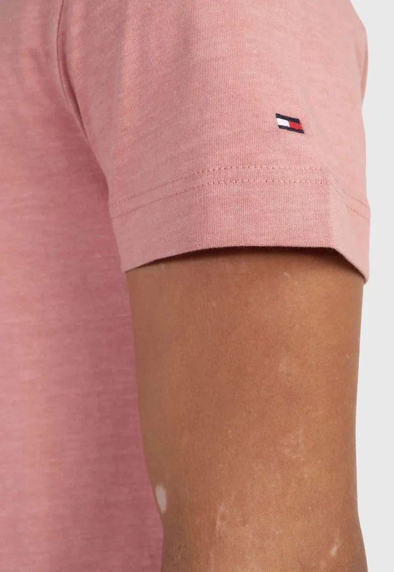 Polera Garment Dye Con Logo Rosado Tommy Hilfiger-3