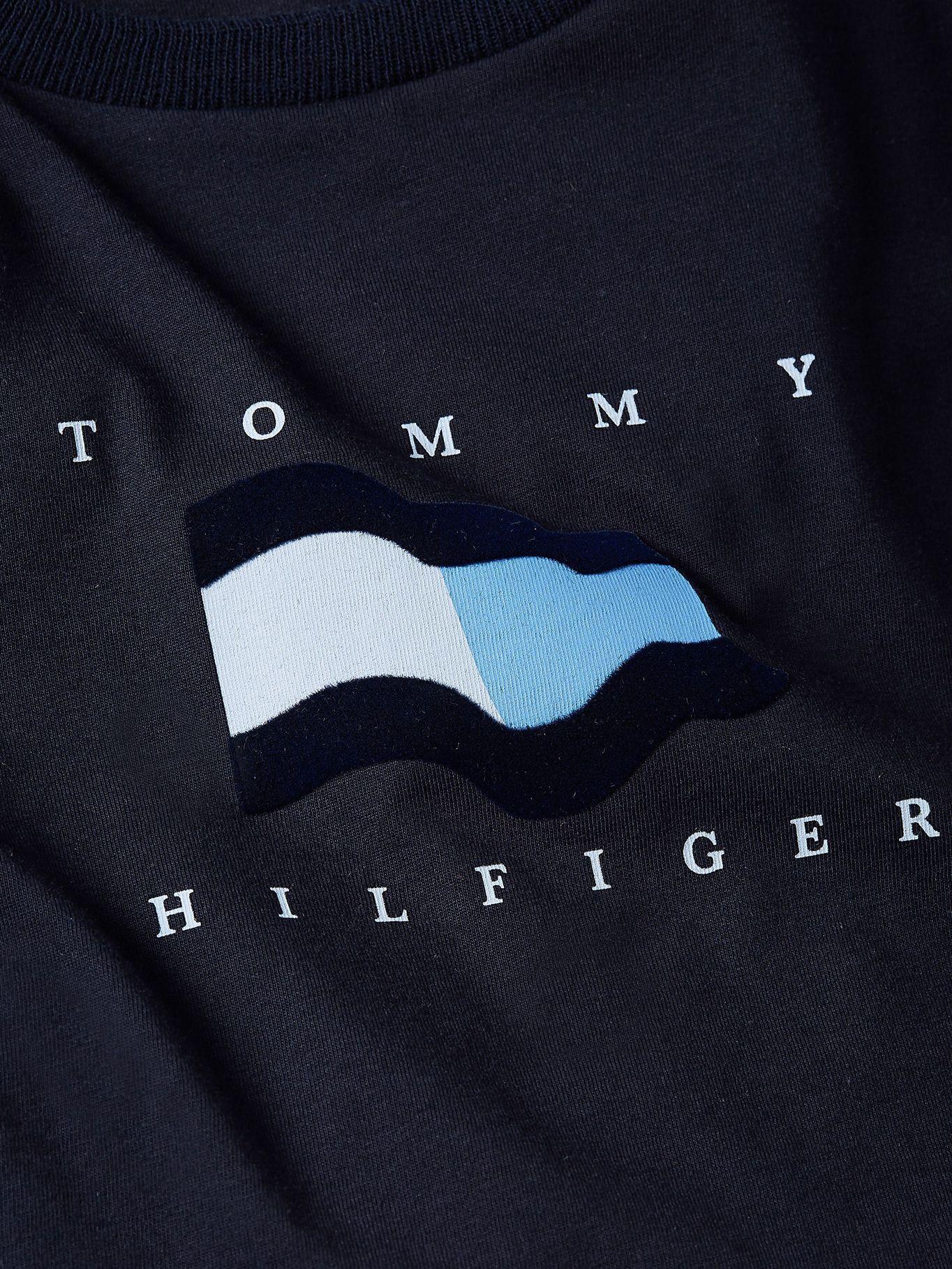 Polera Logo Suede Azul Tommy Hilfiger JN2-2