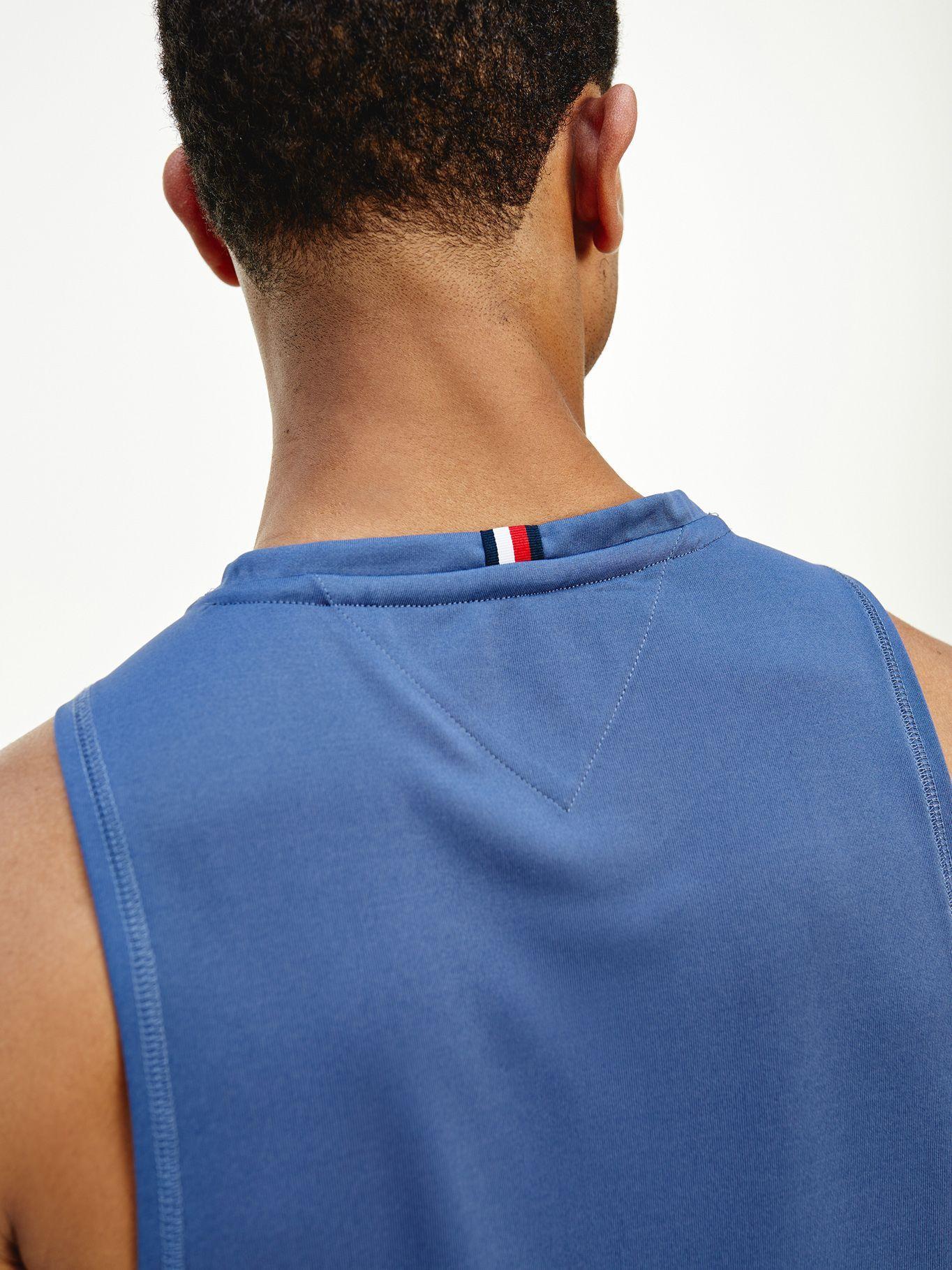 Polera Tank Logo Training Azul Tommy Hilfiger-2