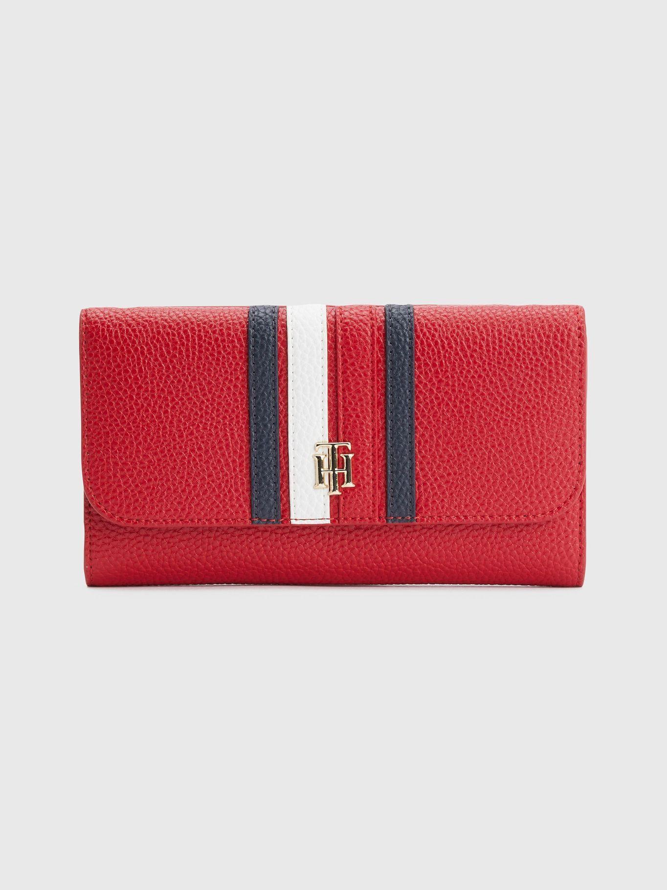 Billetera Monogram Global Stripe Rojo Tommy Hilfiger-0