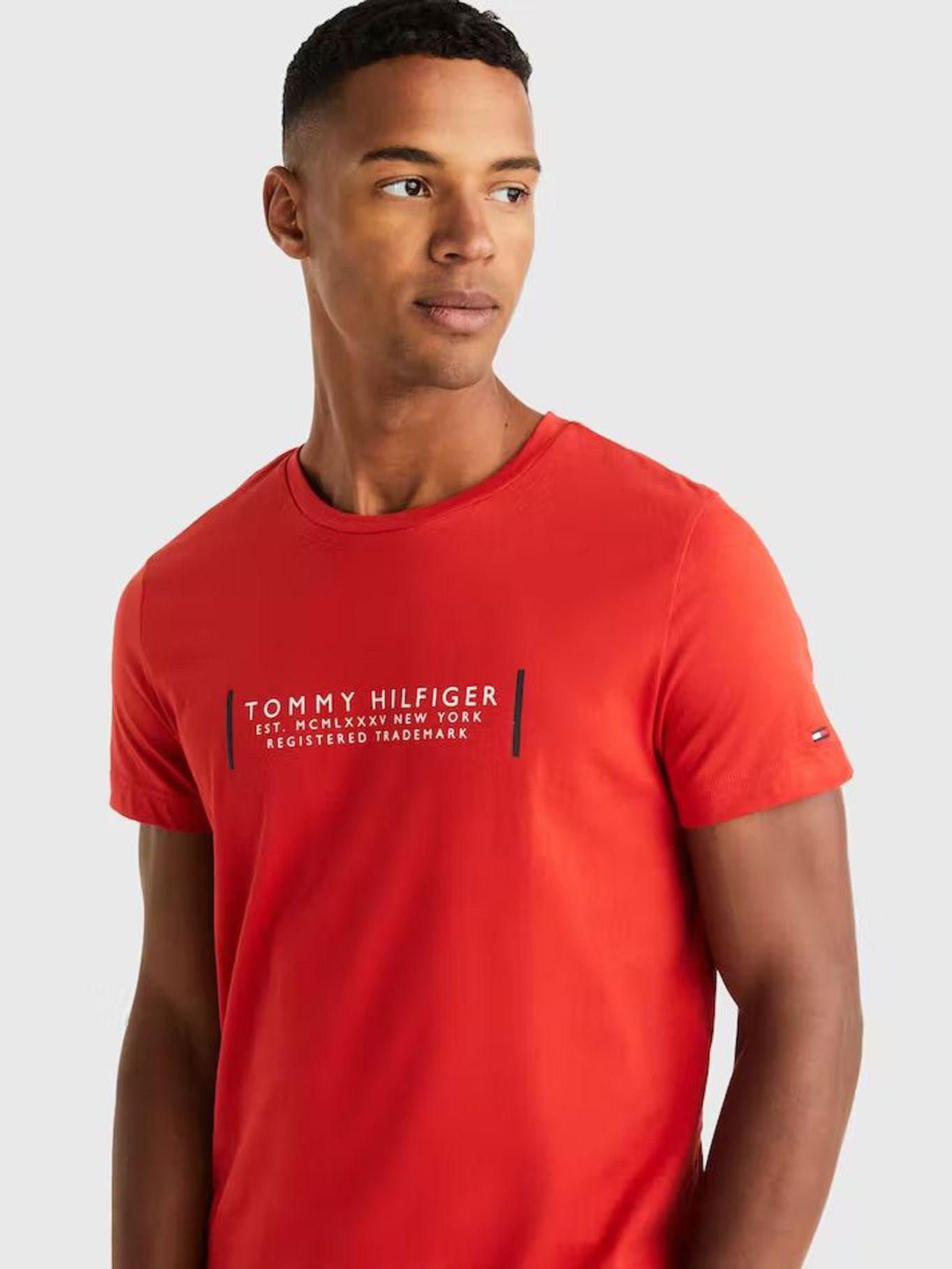 Polera Text Corporate Rojo Tommy Hilfiger-3