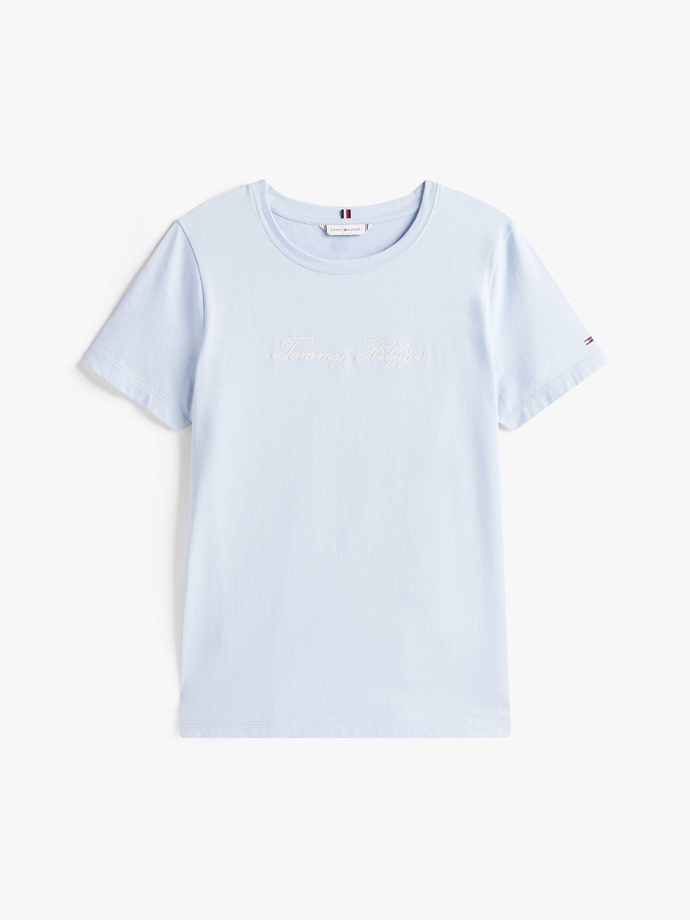 Polera Con Logo Bordado Celeste C1O Tommy Hilfiger-4