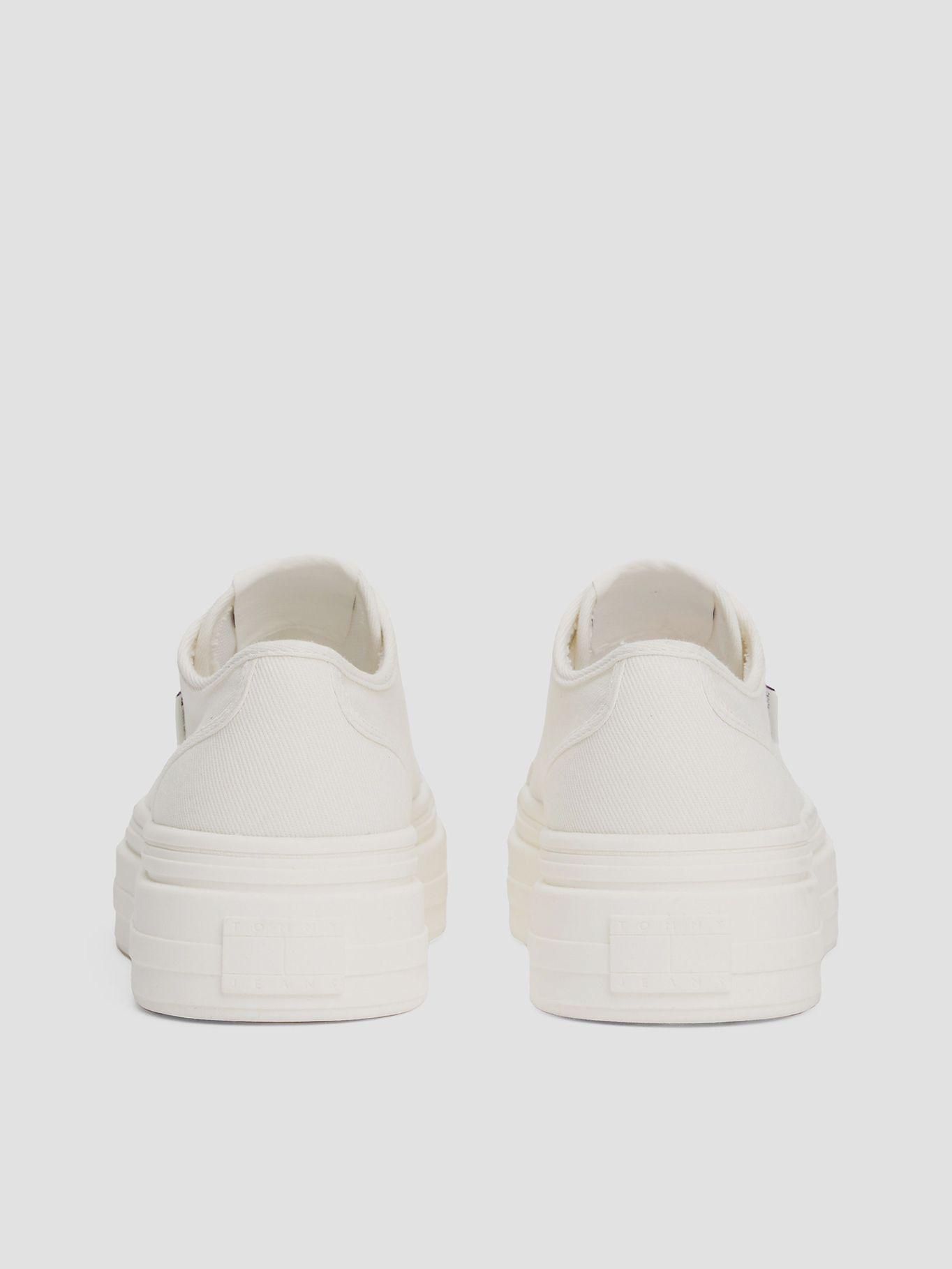 Zapatillas De Plataforma De Denim Blanco Tommy Jeans-1