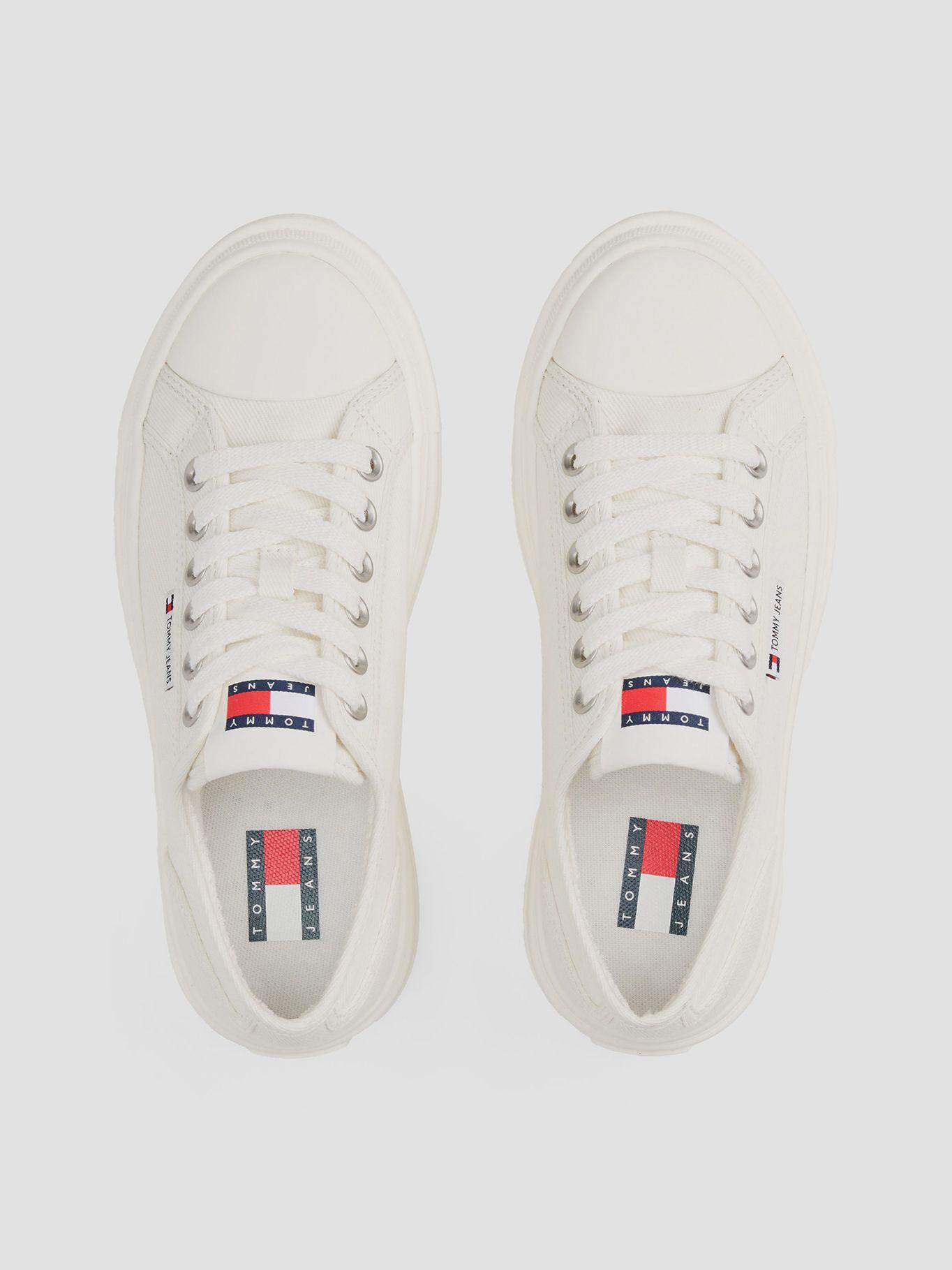 Zapatillas De Plataforma De Denim Blanco Tommy Jeans-2