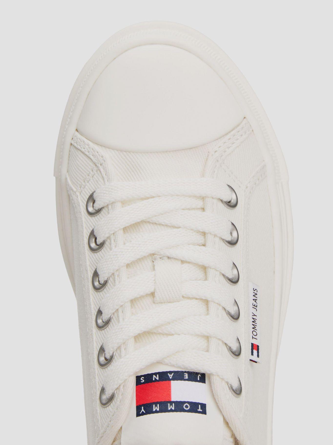 Zapatillas De Plataforma De Denim Blanco Tommy Jeans-6