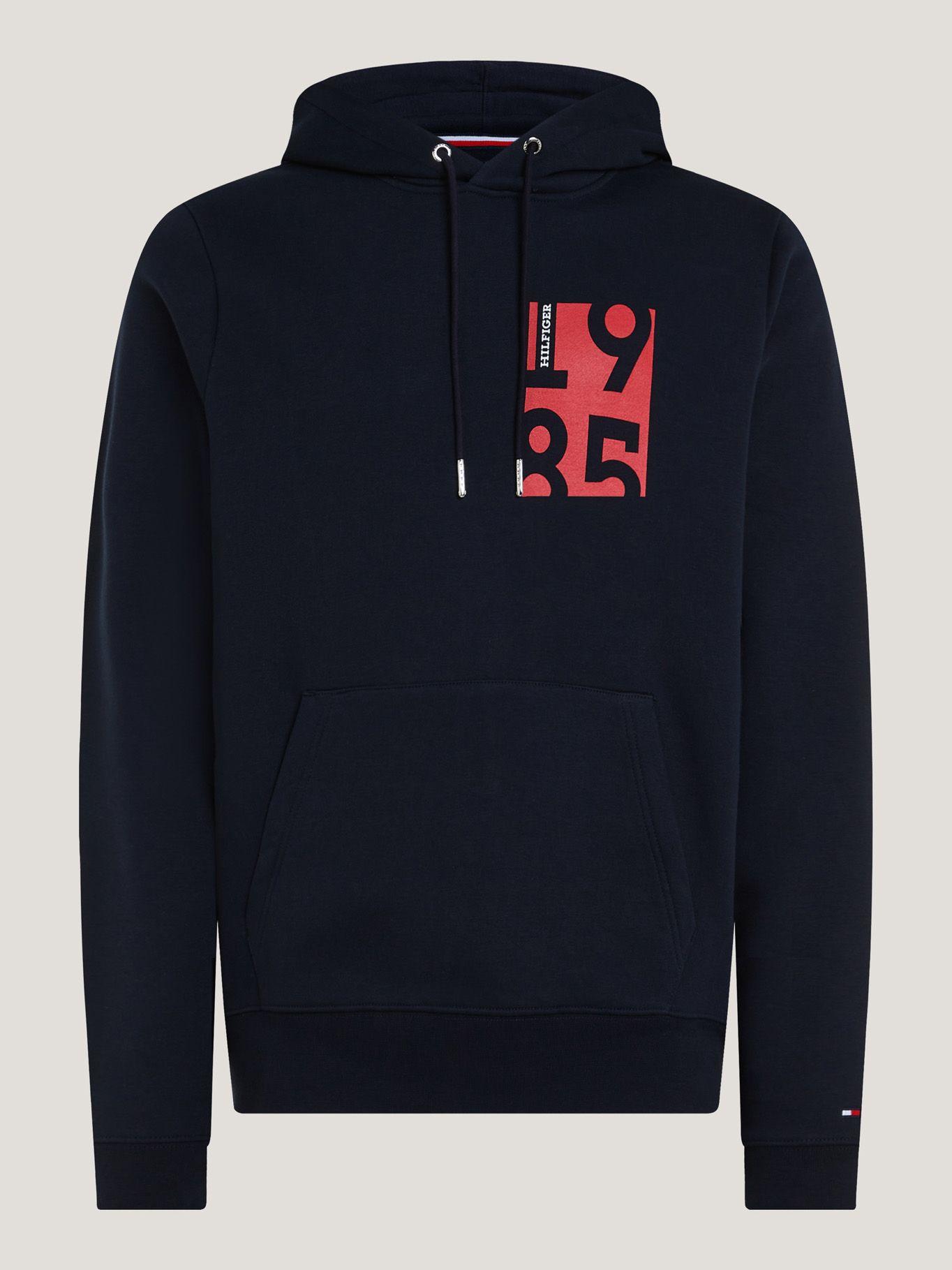 Polerón Hoodie Logo Estampado Azul Tommy Hilfiger-4