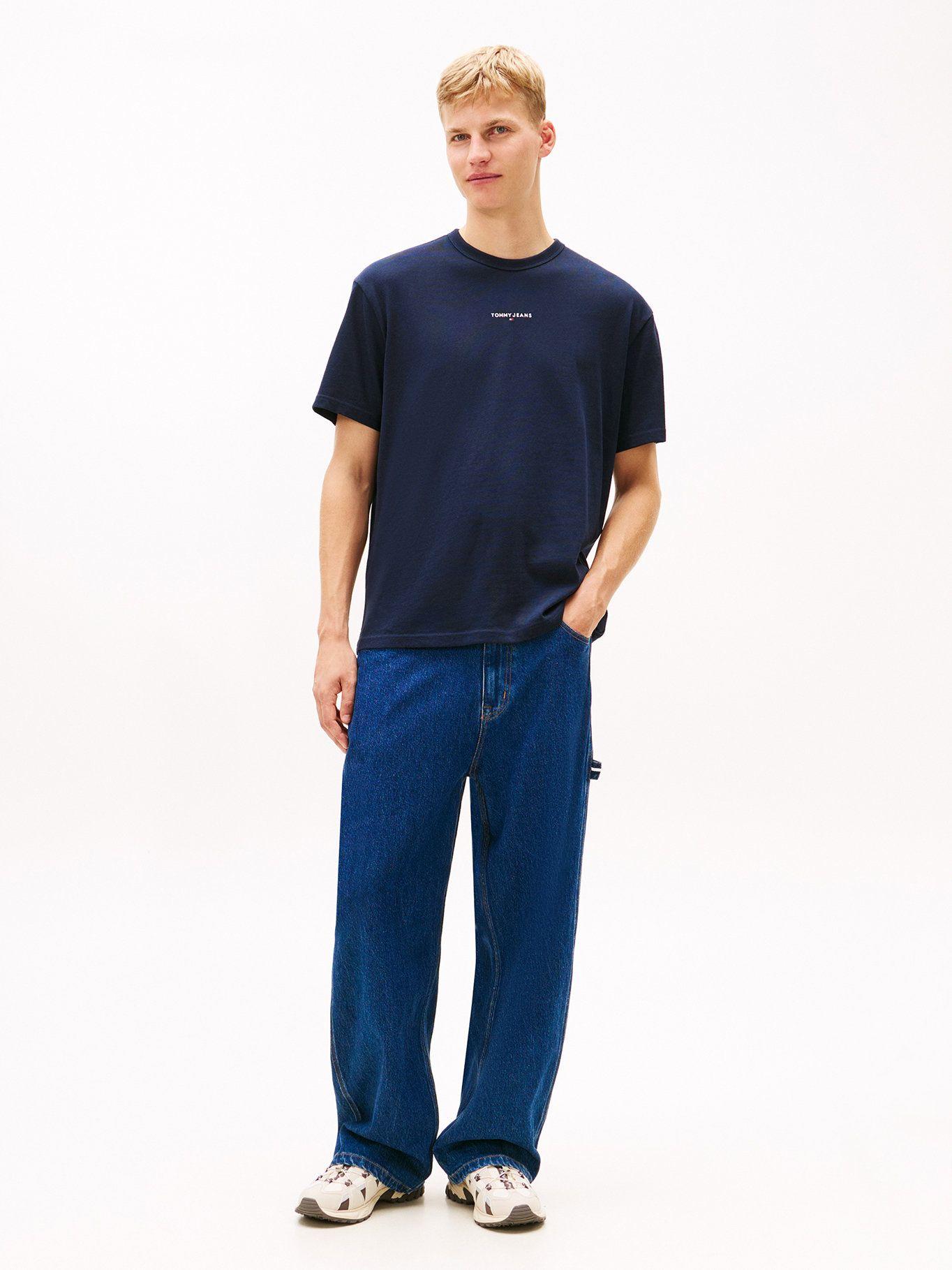 Polera Con Logo Bordado Relaxed Fit Tommy Jeans Azul-1