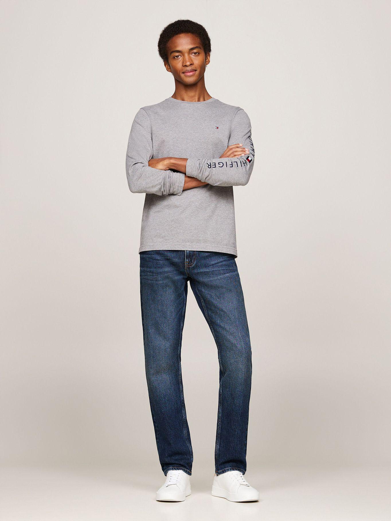 Polera Essential Flag Logo Gris Tommy Hilfiger-1