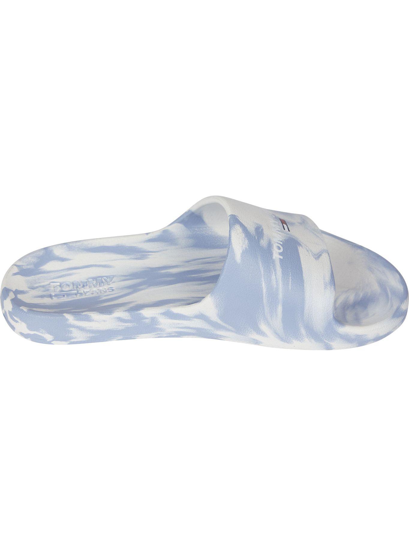 Sandalias Marbled Con Logo Celeste Tommy Hilfiger-1