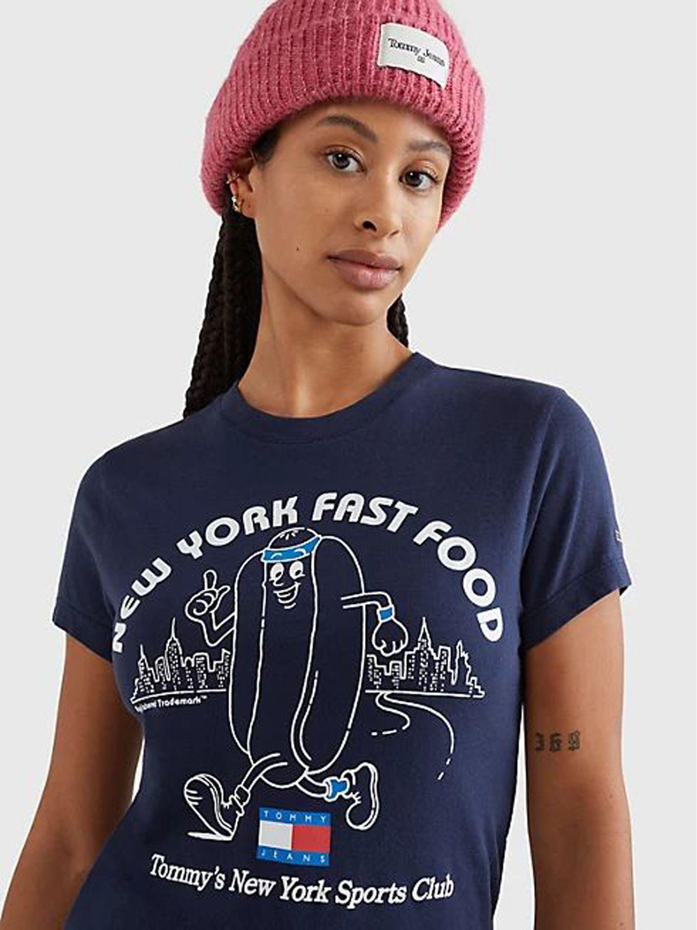 Polera Logo Fast Food Azul Tommy Jeans-3