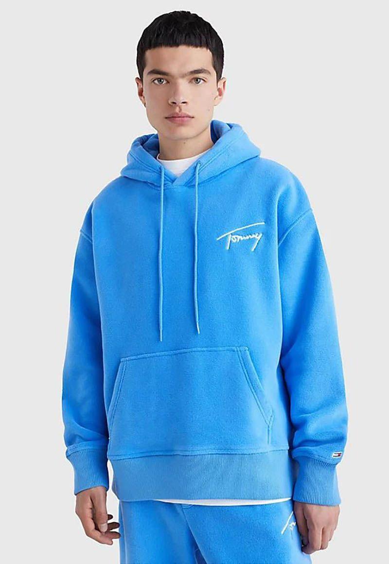 Polerón Hoodie Polar Signature Celeste Tommy Hilfiger-0