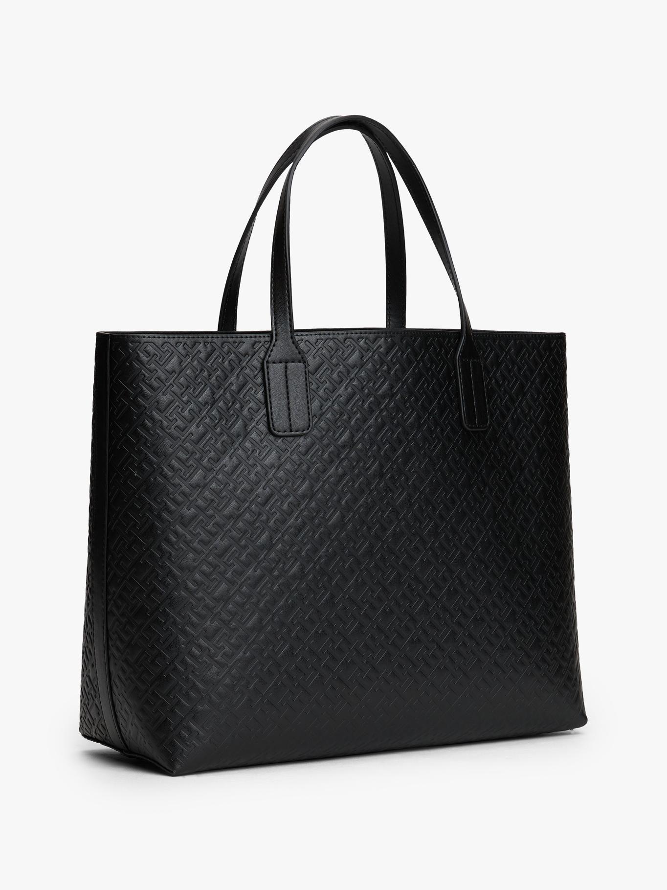 Cartera Satchel Monogram Negro Tommy Hilfiger-2