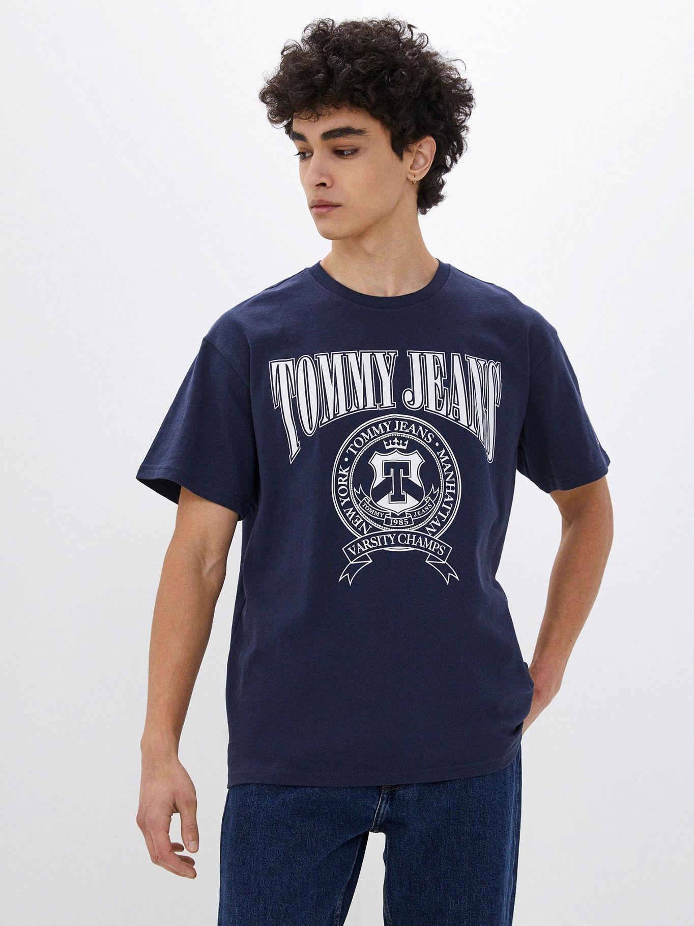 Polera Relaxed Varsity Logo Azul Tommy Jeans-0