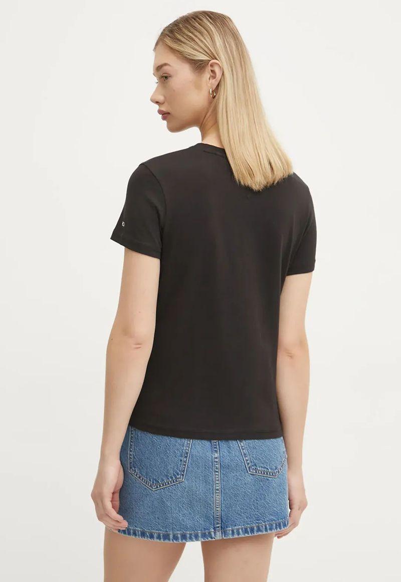 Polera Con Logo De Flores Negro Tommy Jeans-2