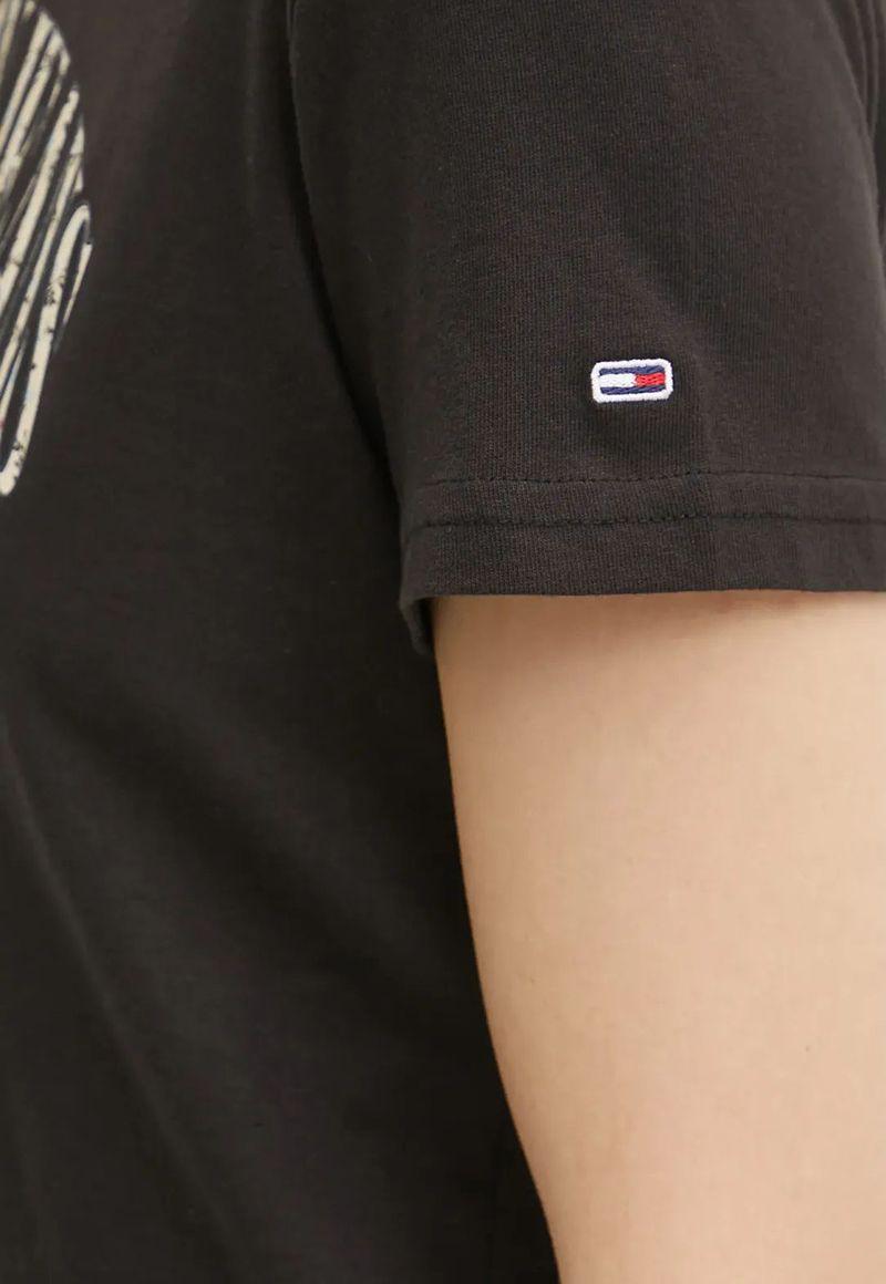 Polera Con Logo De Flores Negro Tommy Jeans-4