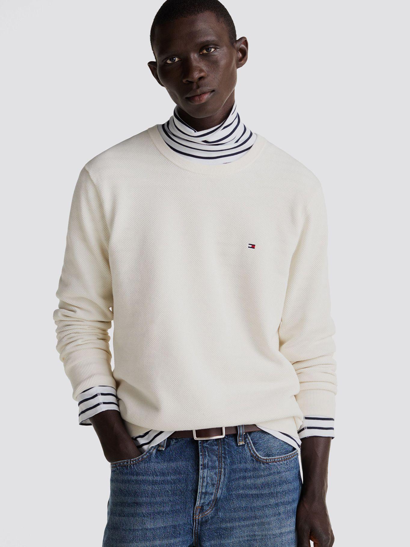 Sweater Essential Structure Neck Blanco Tommy Hilfiger-0