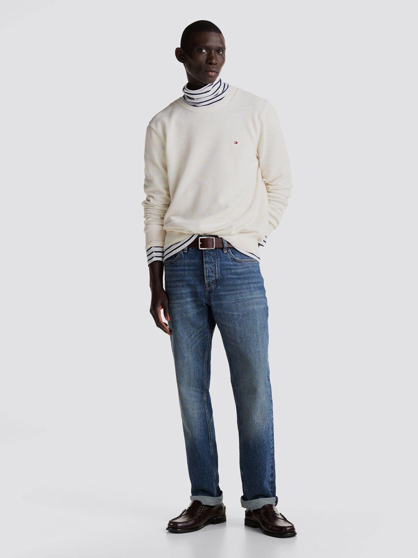 Sweater Essential Structure Neck Blanco Tommy Hilfiger-1