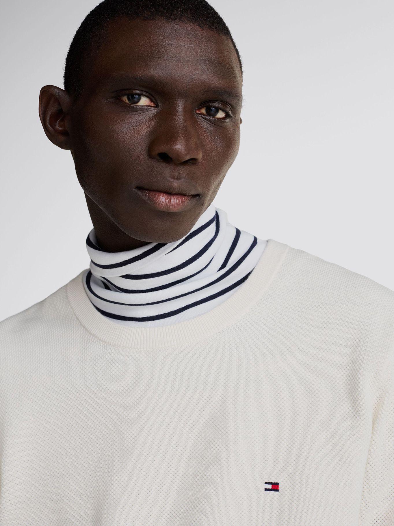 Sweater Essential Structure Neck Blanco Tommy Hilfiger-3