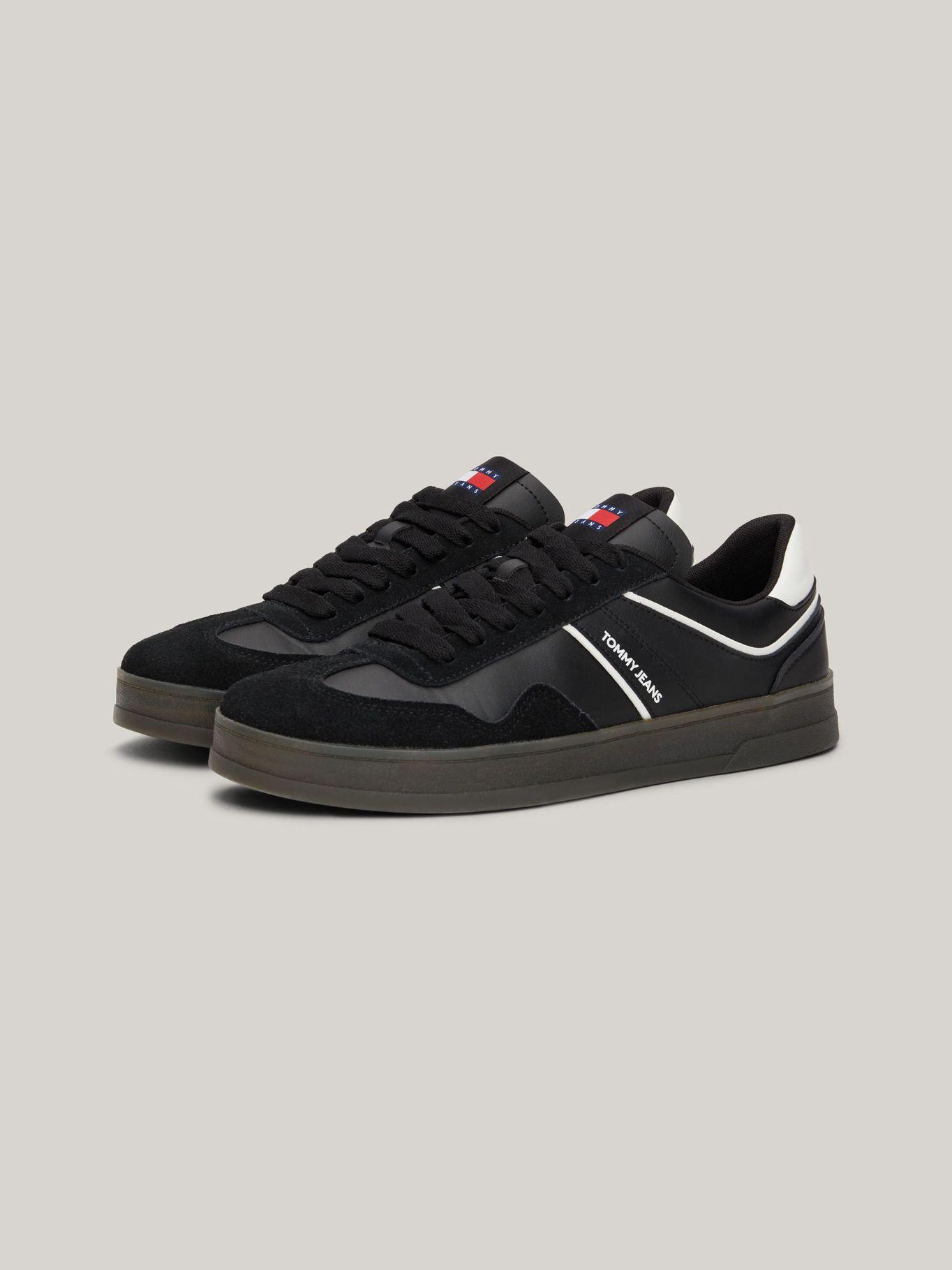 Zapatillas Cupsole Retro De Ante Negro Tommy Hilfiger-0