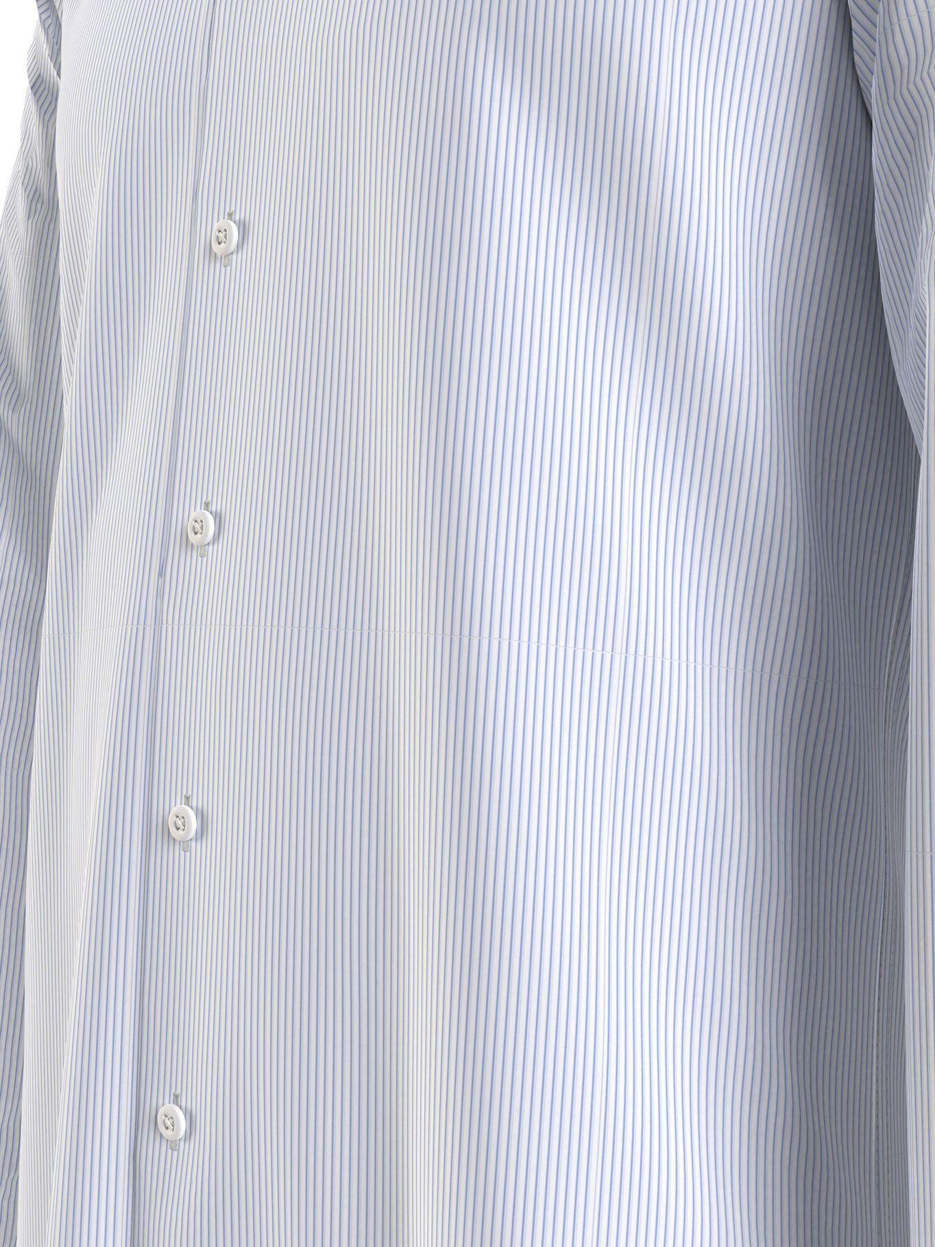Camisa a Rayas Finas Regular Fit Celeste Tommy Hilfiger-4