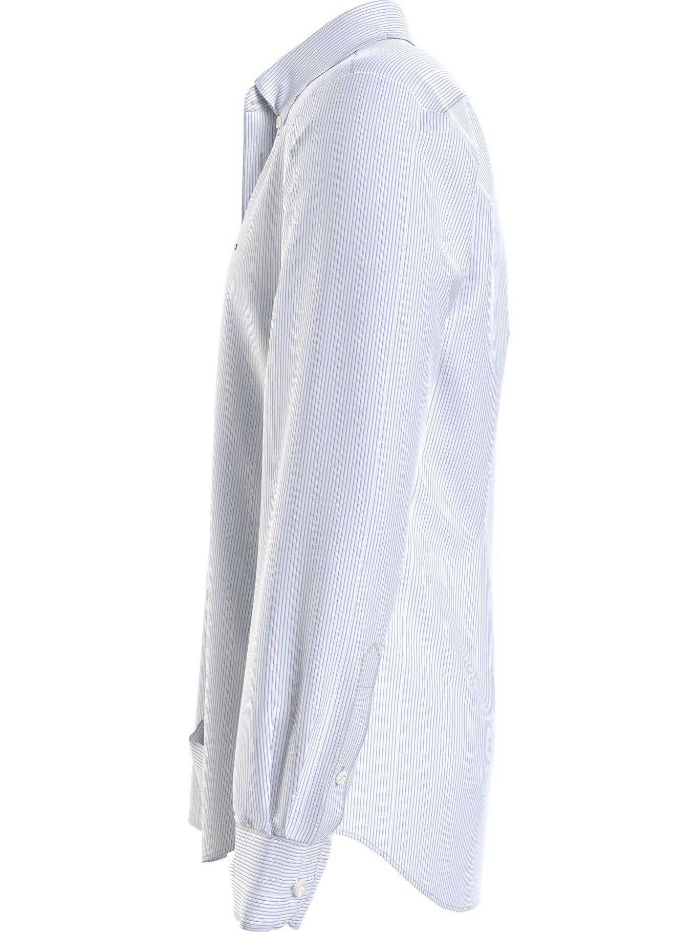 Camisa a Rayas Finas Regular Fit Celeste Tommy Hilfiger-3