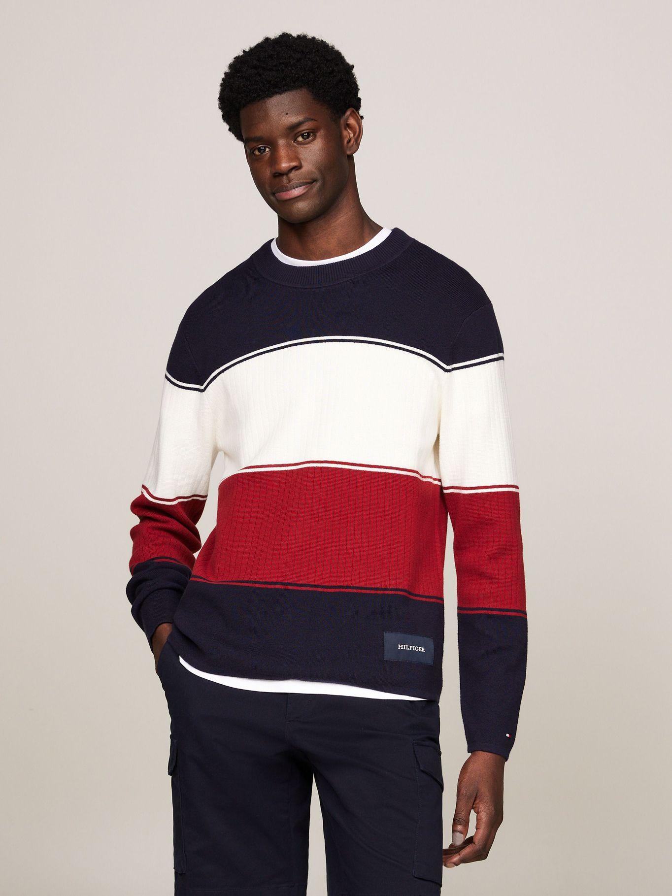Sweater Color Block Con Logo Multicolor Tommy Hilfiger-0