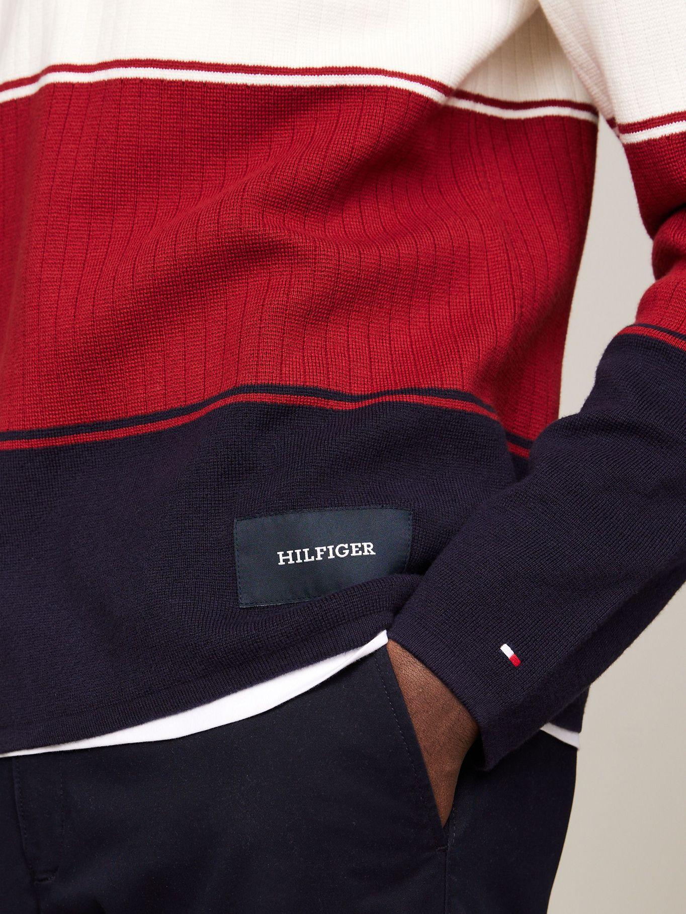 Sweater Color Block Con Logo Multicolor Tommy Hilfiger-3