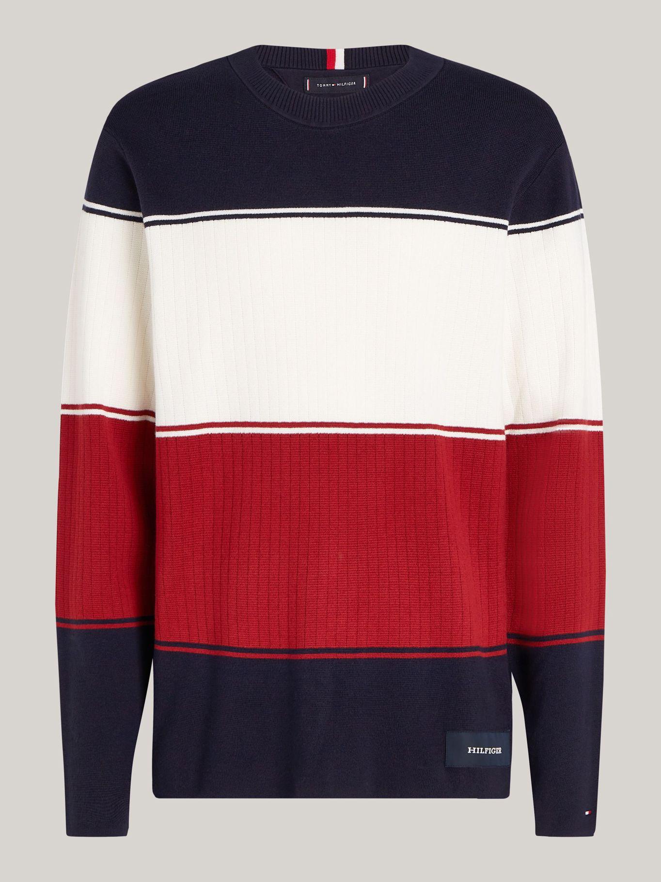 Sweater Color Block Con Logo Multicolor Tommy Hilfiger-4