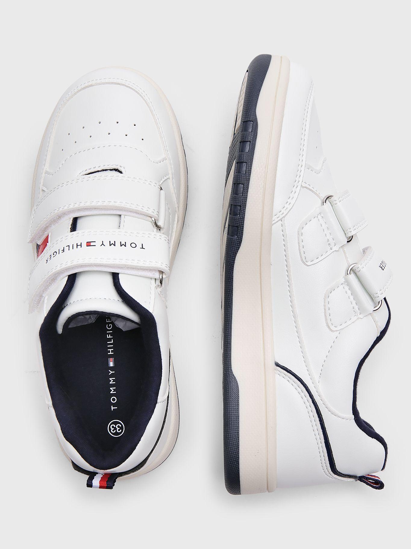 Zapatilla Con Velcro Stripe Logo Blanco Tommy Hilfiger-1