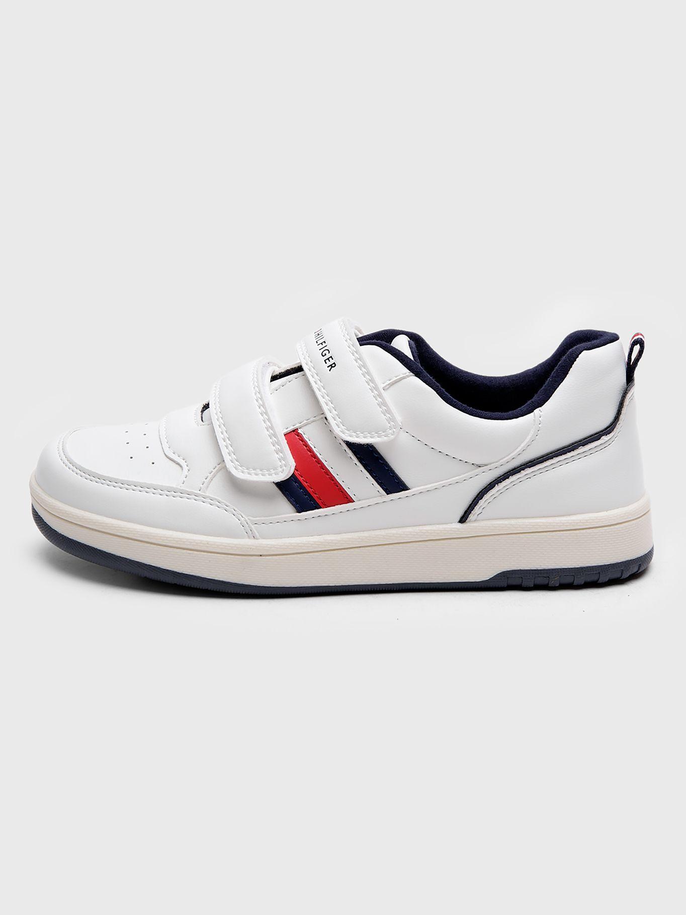 Zapatilla Con Velcro Stripe Logo Blanco Tommy Hilfiger-2