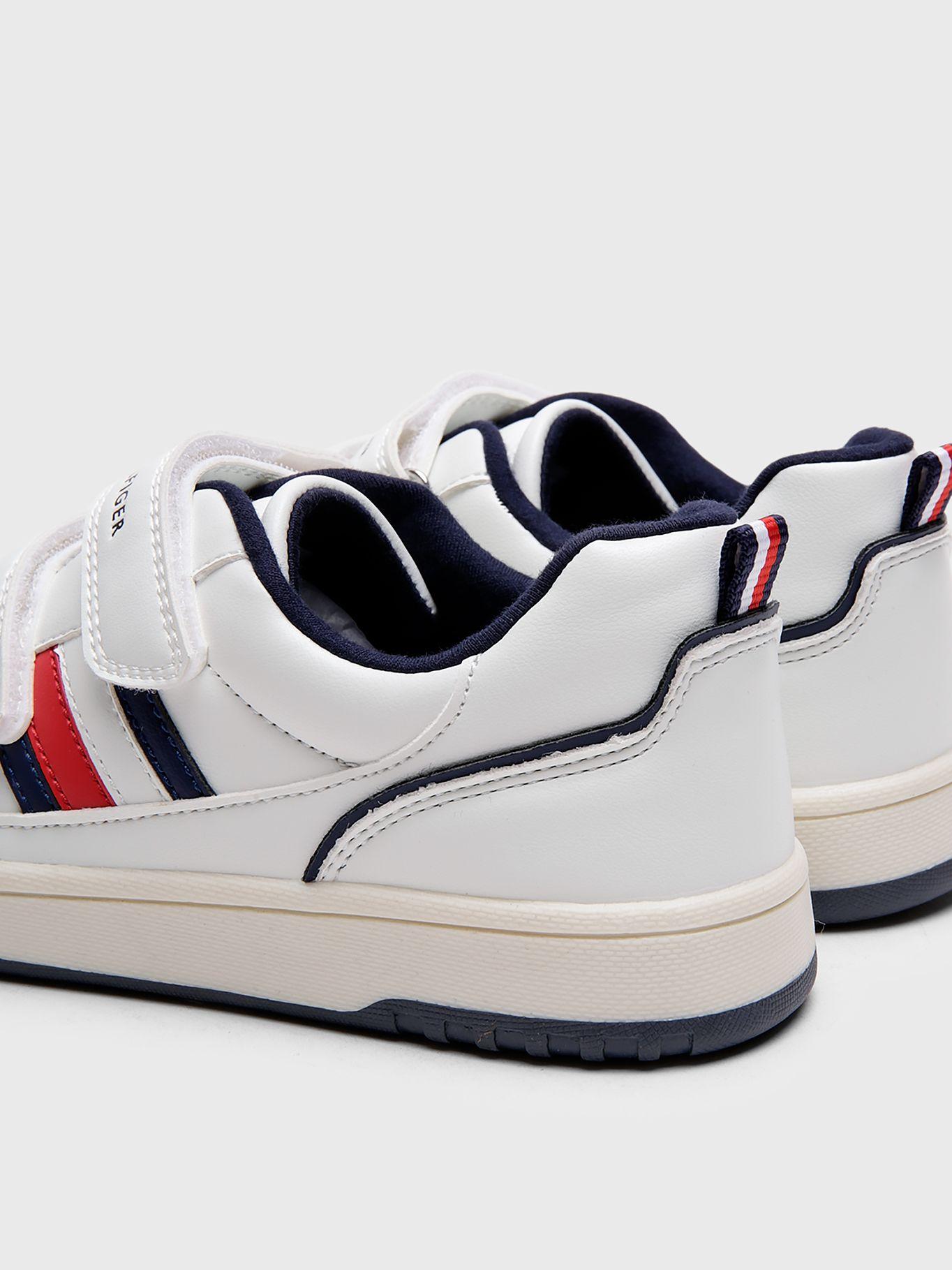 Zapatilla Con Velcro Stripe Logo Blanco Tommy Hilfiger-3