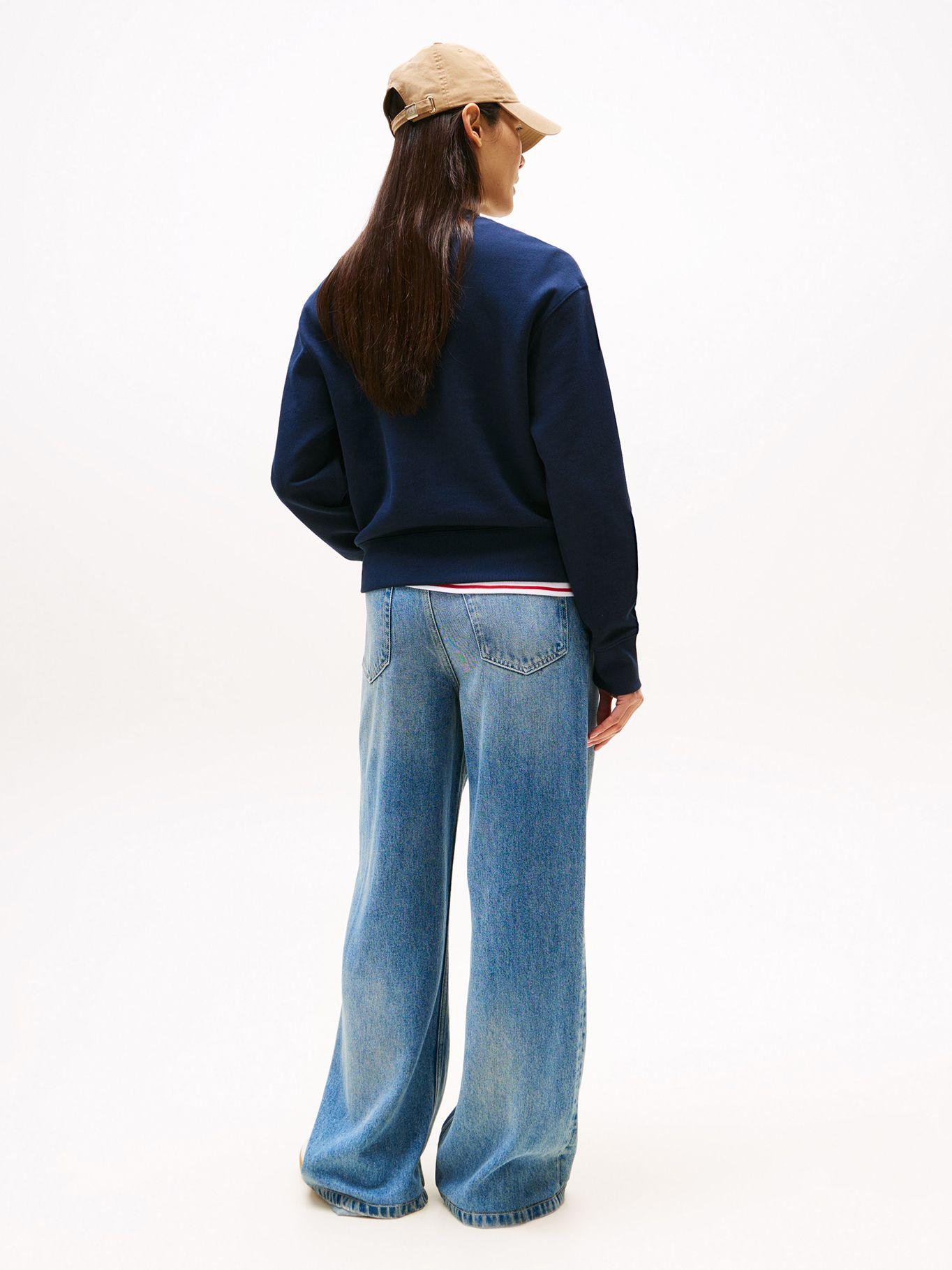 Polerón Con Logo Scrip Bordado Azul C1G Tommy Hilfiger-2