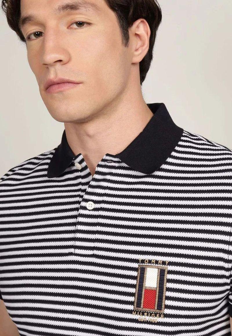 Polo Regular Logo Vertical Multicolor Tommy Hilfiger-3