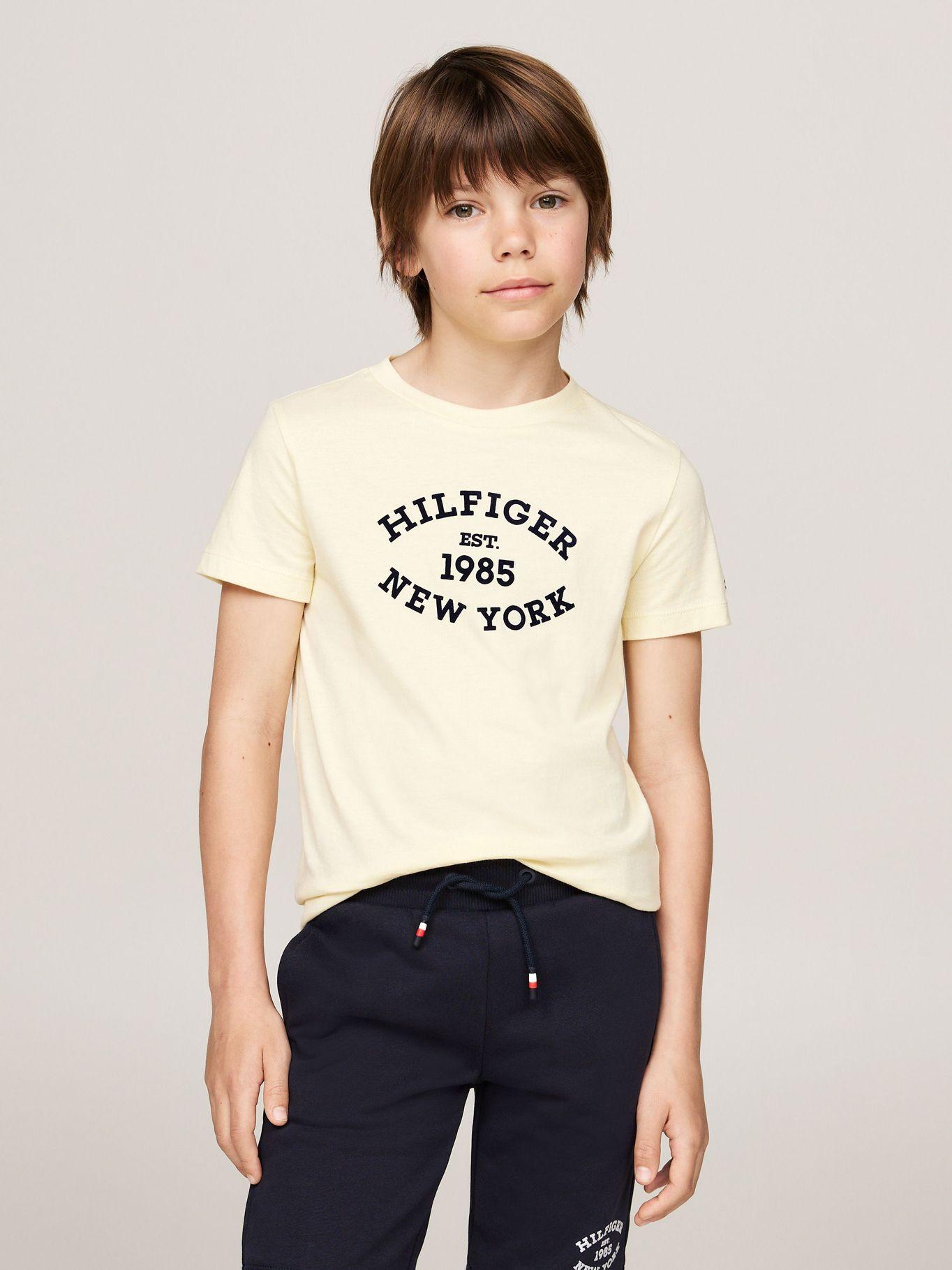 Polera Con Logo Aterciopelado Amarillo Tommy Hilfiger-0