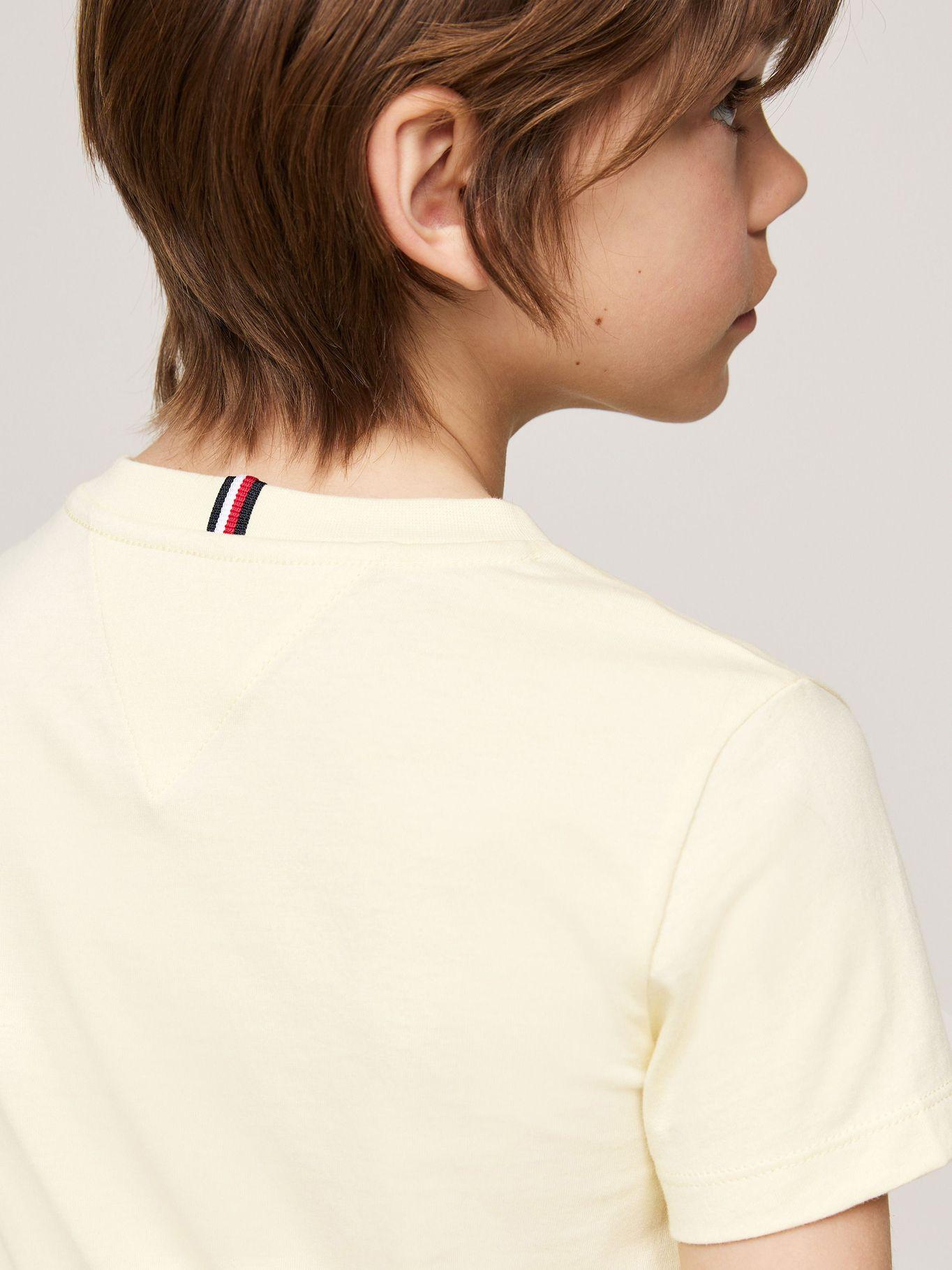 Polera Con Logo Aterciopelado Amarillo Tommy Hilfiger-3