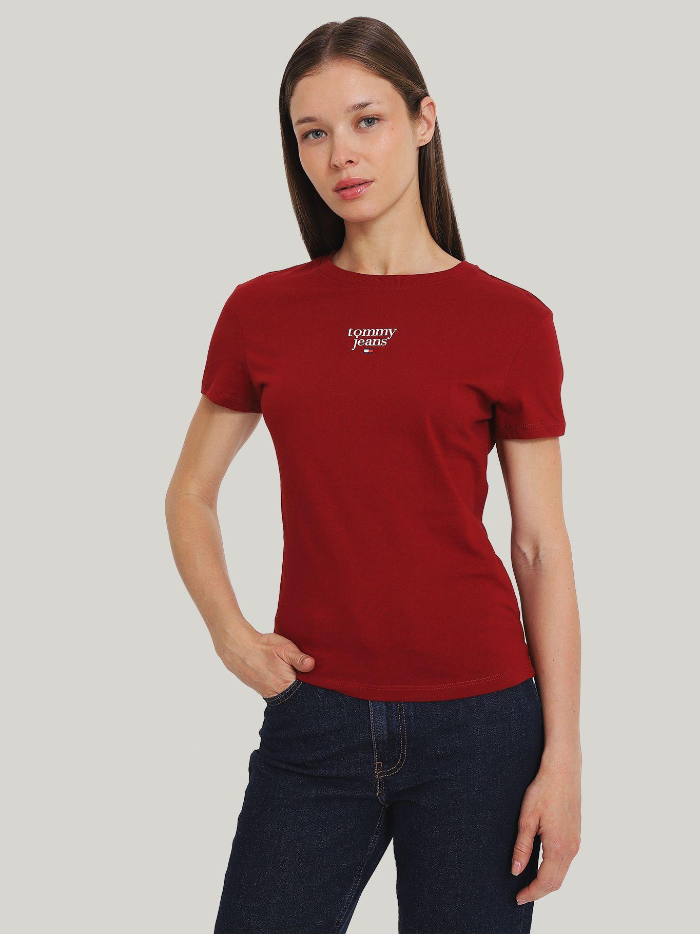 Polera Essential Slim Fit Rojo Tommy Jeans-0