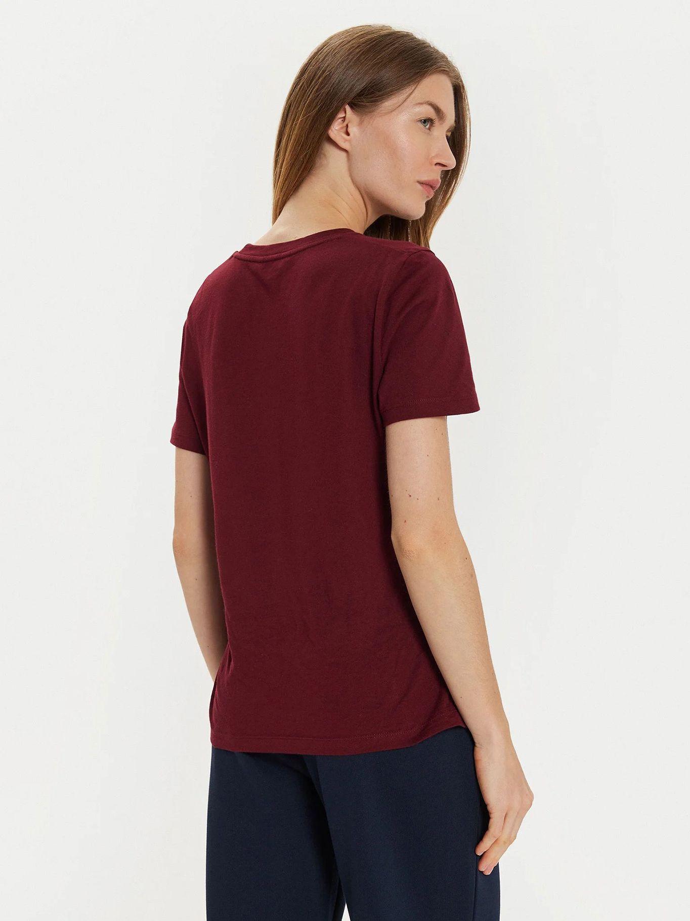 Polera Signature Con Logo Burdeo Tommy Hilfiger-2