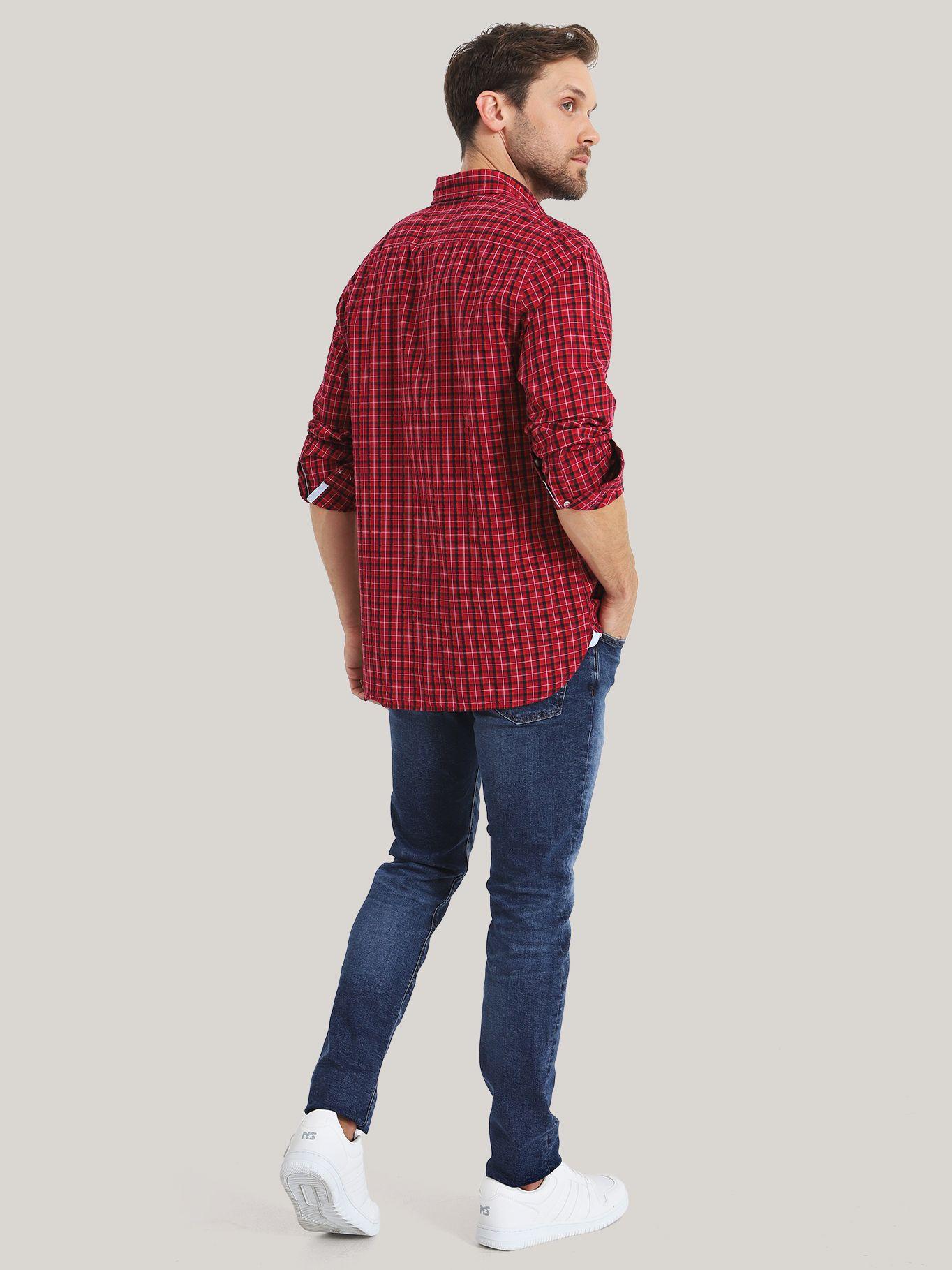 CAMISA FLEX REGULAR FIT CUADROS ROJO TOMMY HILFIGER-2