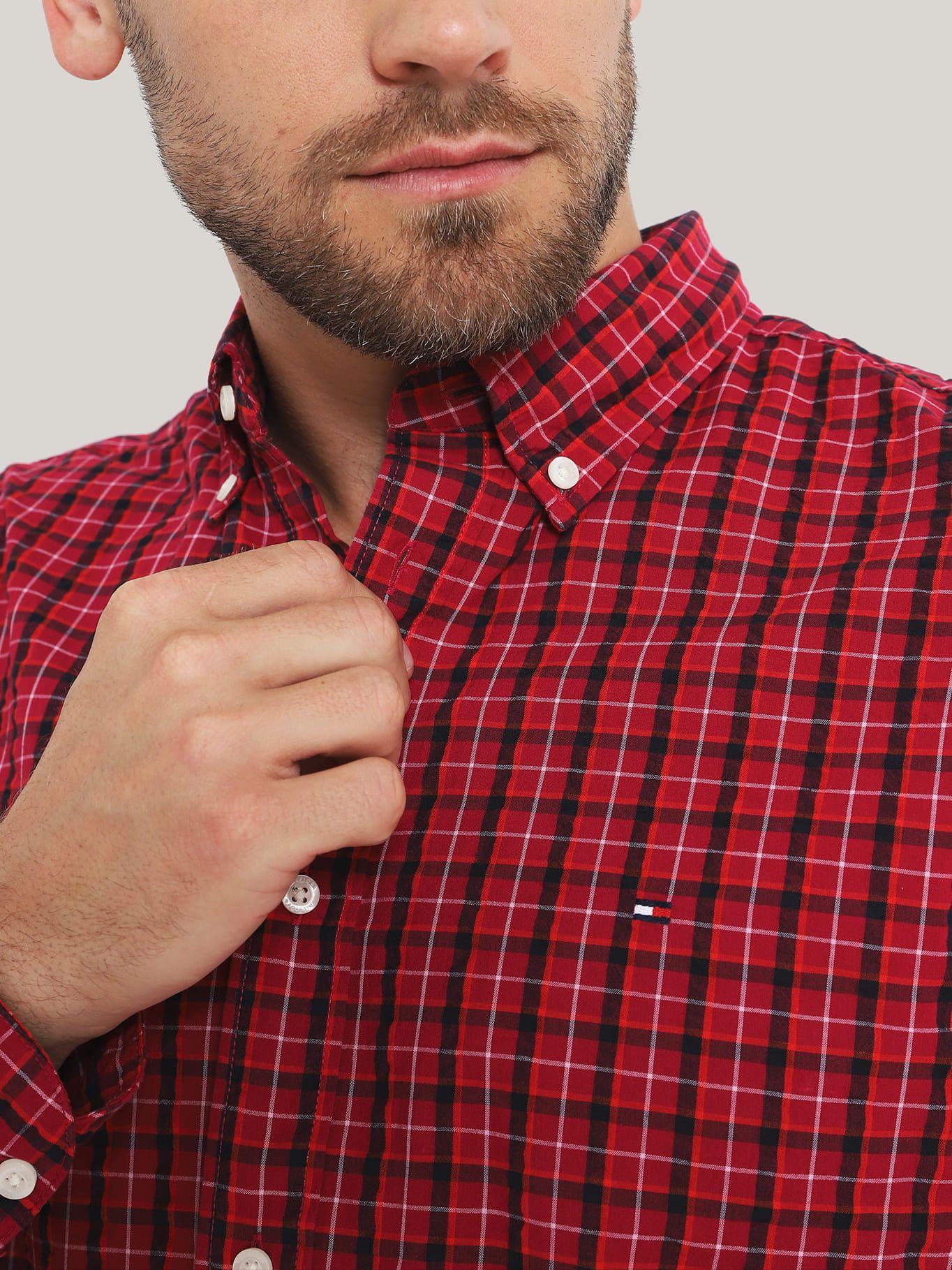 CAMISA FLEX REGULAR FIT CUADROS ROJO TOMMY HILFIGER-3