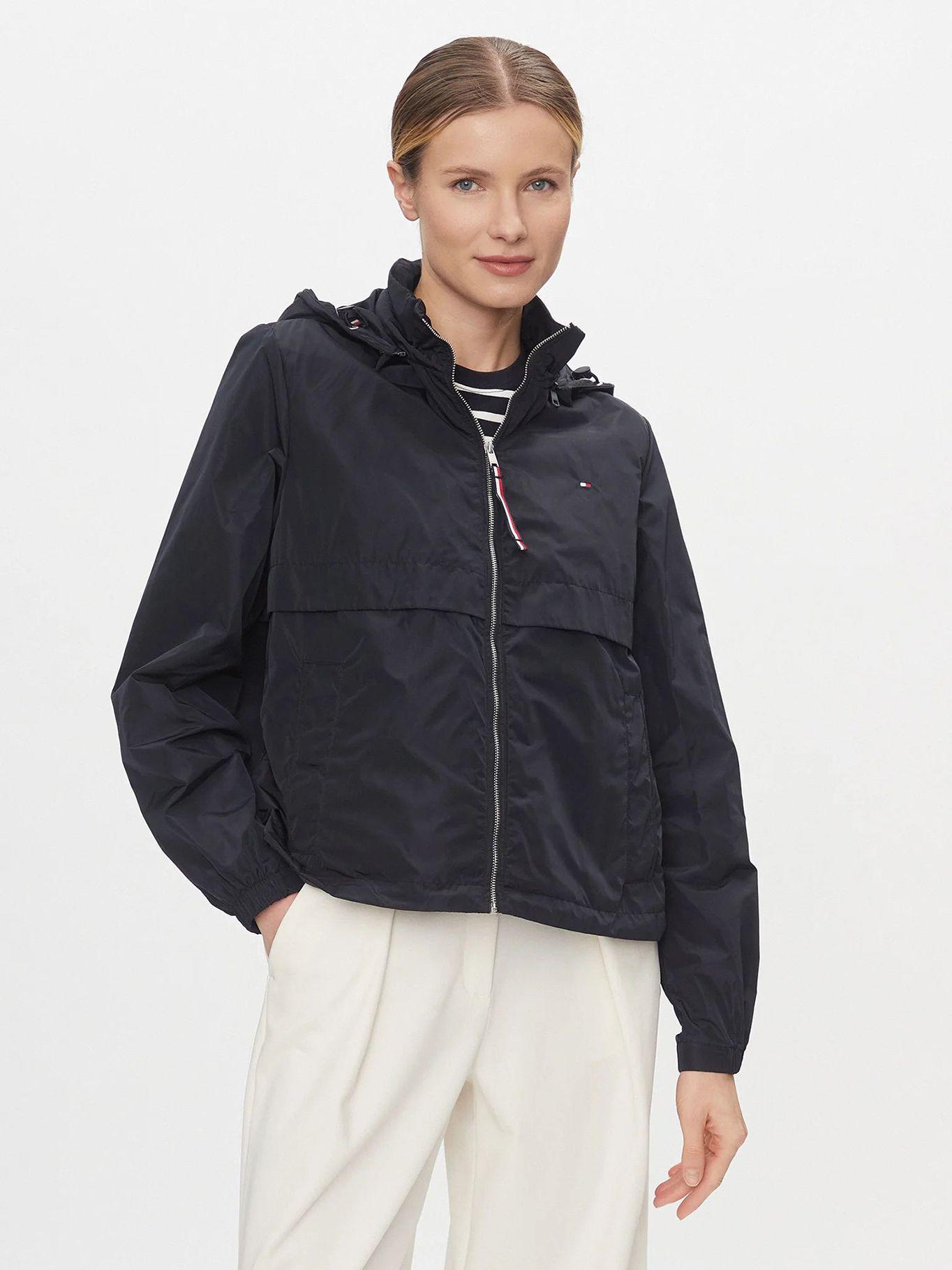 Cortaviento Ligero Con Gorro Y Logo Azul Tommy Hilfiger-0