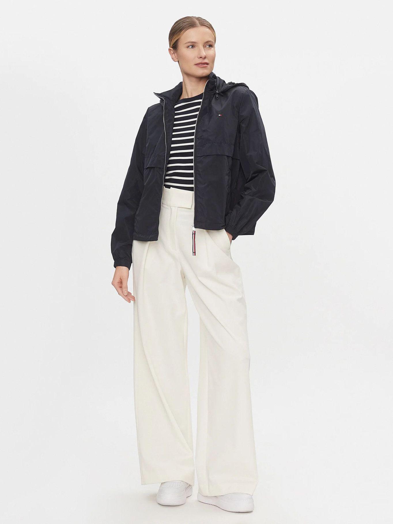 Cortaviento Ligero Con Gorro Y Logo Azul Tommy Hilfiger-1