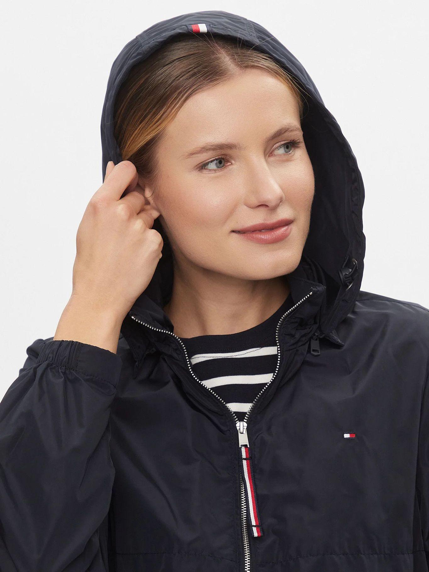 Cortaviento Ligero Con Gorro Y Logo Azul Tommy Hilfiger-3