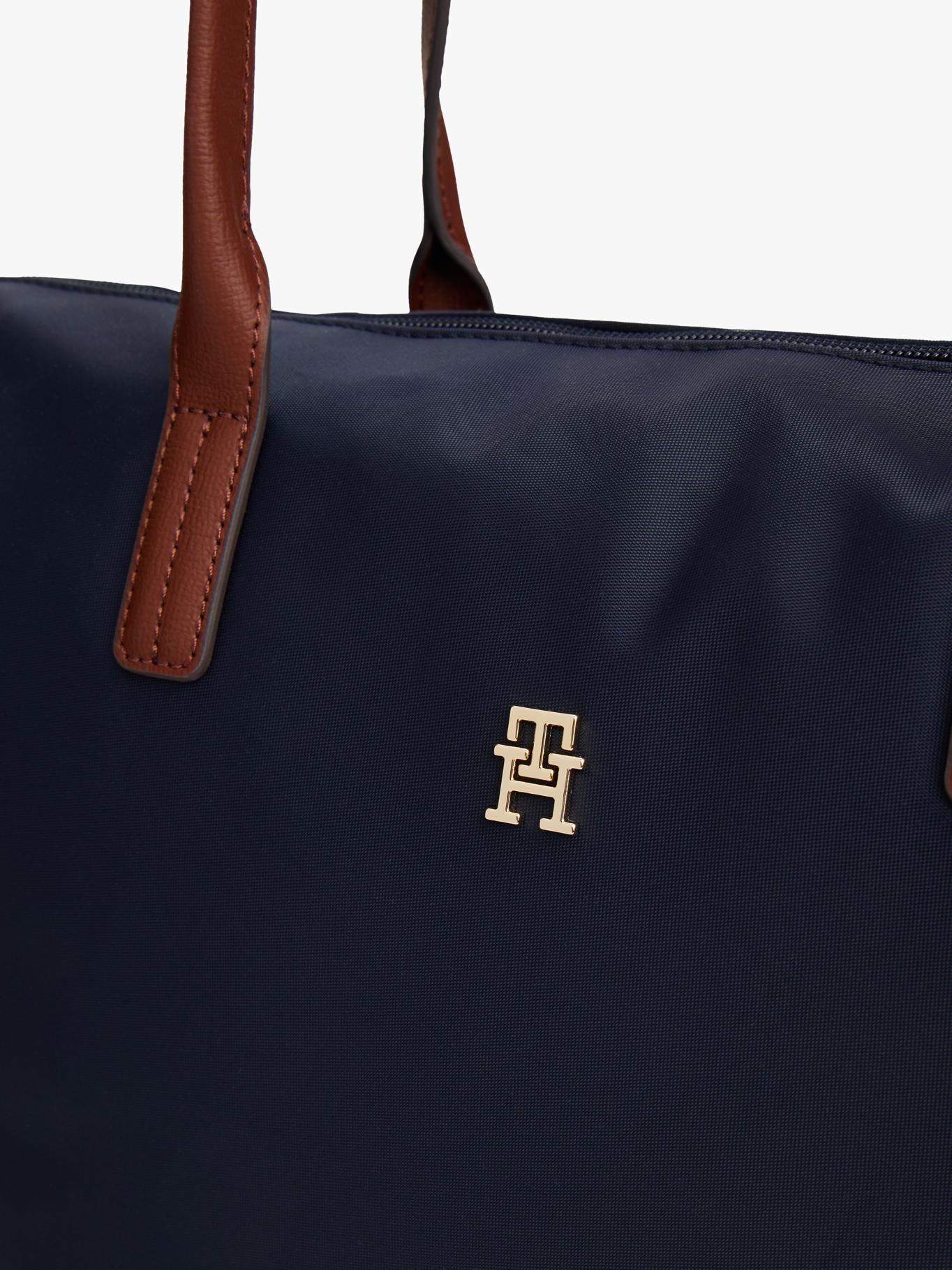 Tote Con Monograma Th Azul Tommy Hilfiger-4
