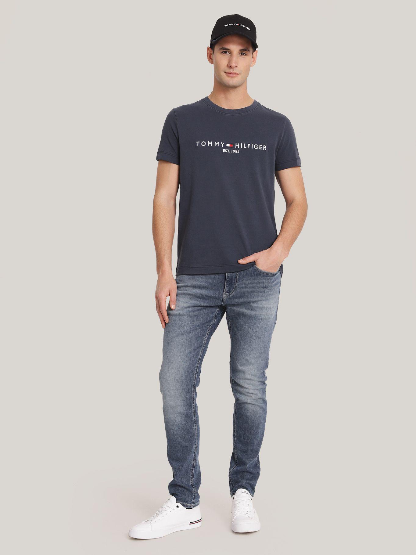 Polera Garment Dye Con Logo Azul Tommy Hilfiger-1