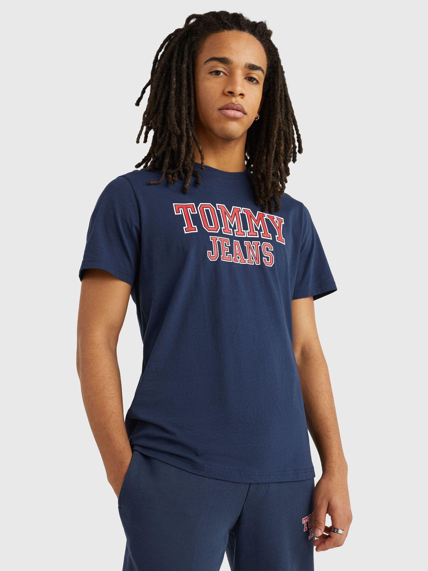 Polera Essential Front Logo Azul Tommy Jeans-0